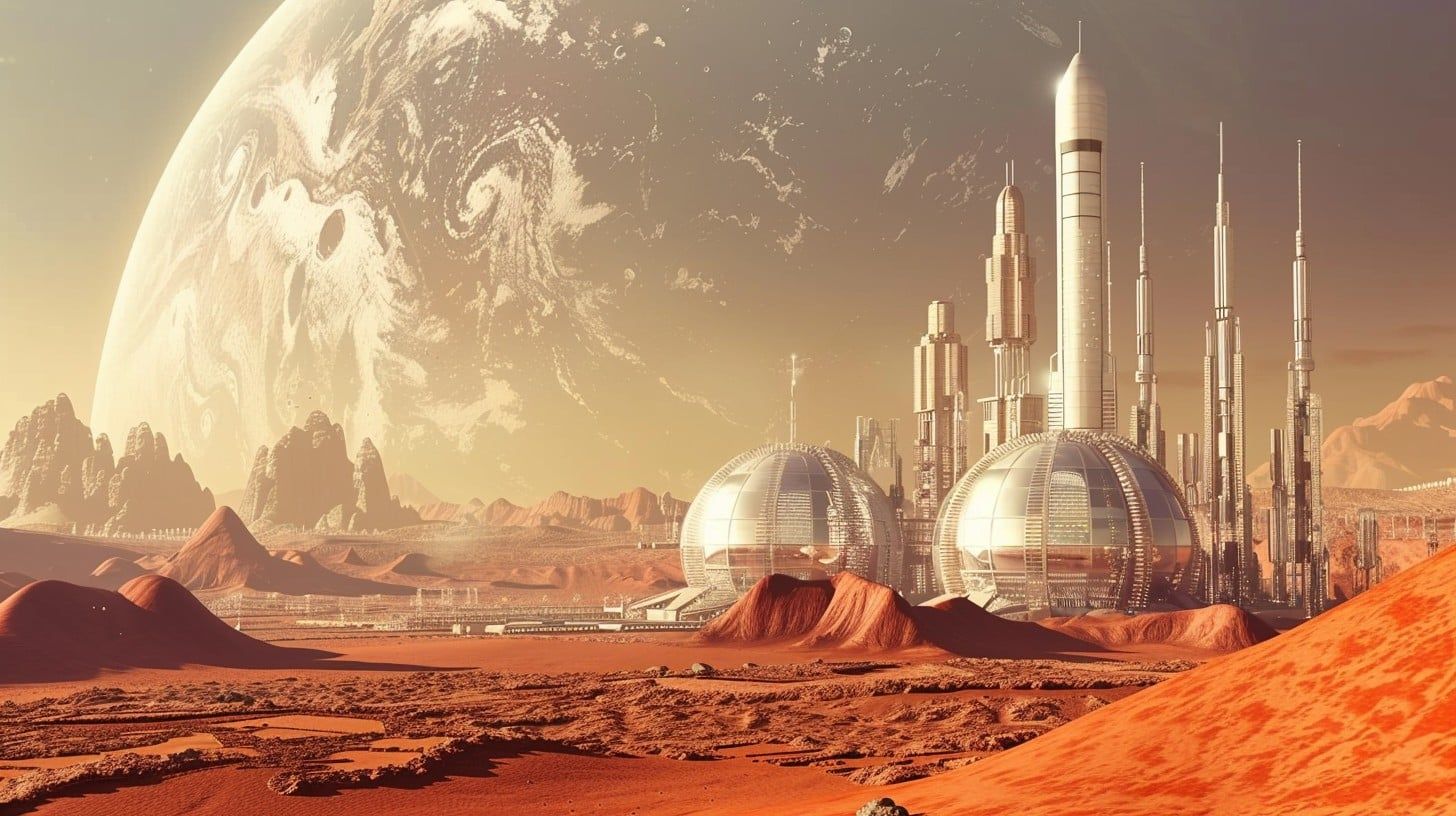 1456x816 Free Futuristic Martian City Image, City, Future
