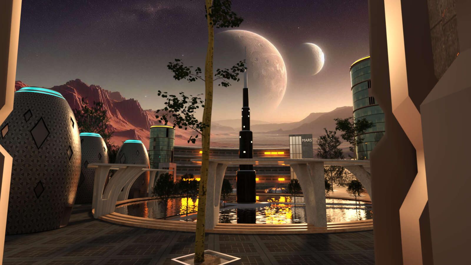 1600x900 Mars Colony Scene