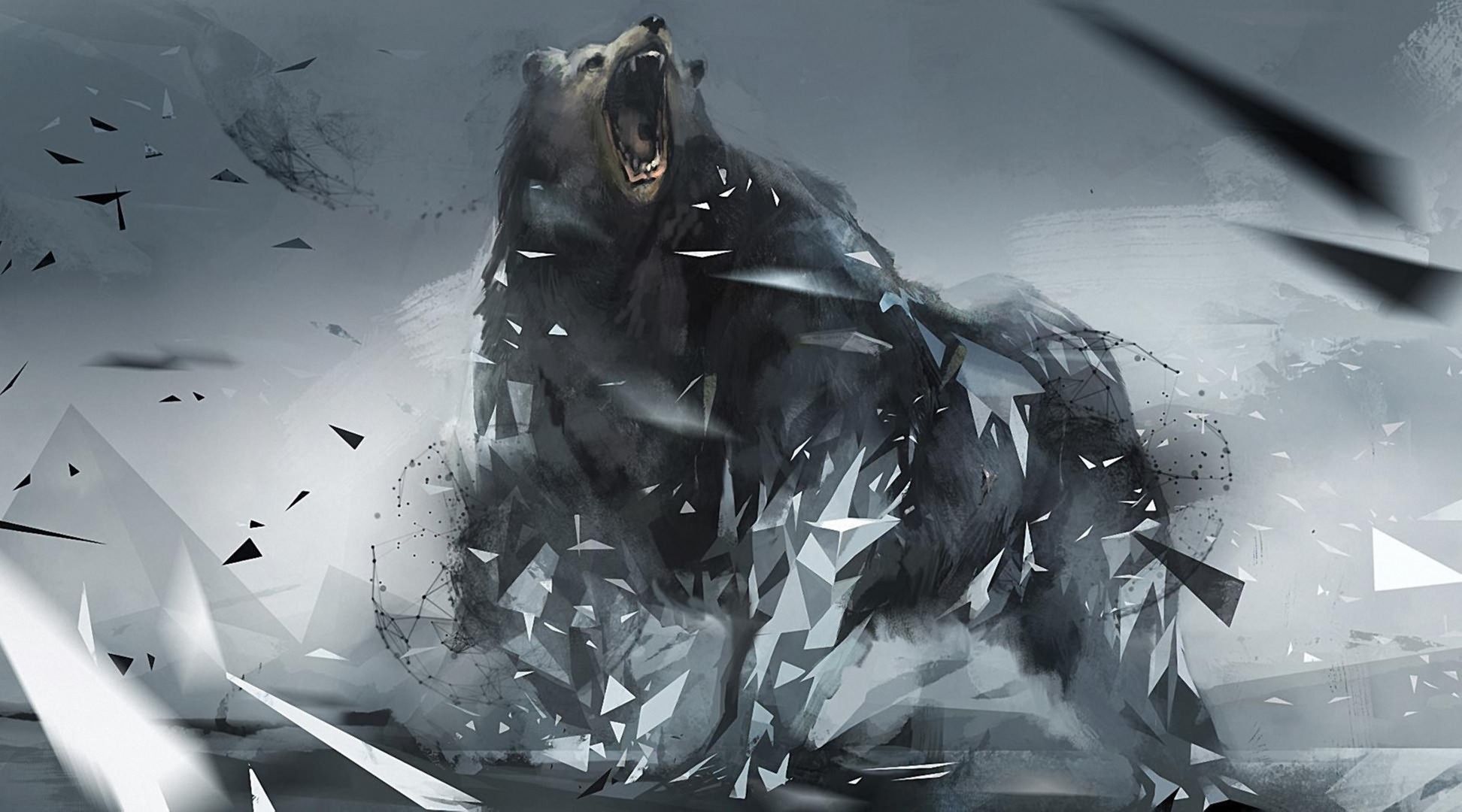 1944x1080 Bear Art Wallpaper