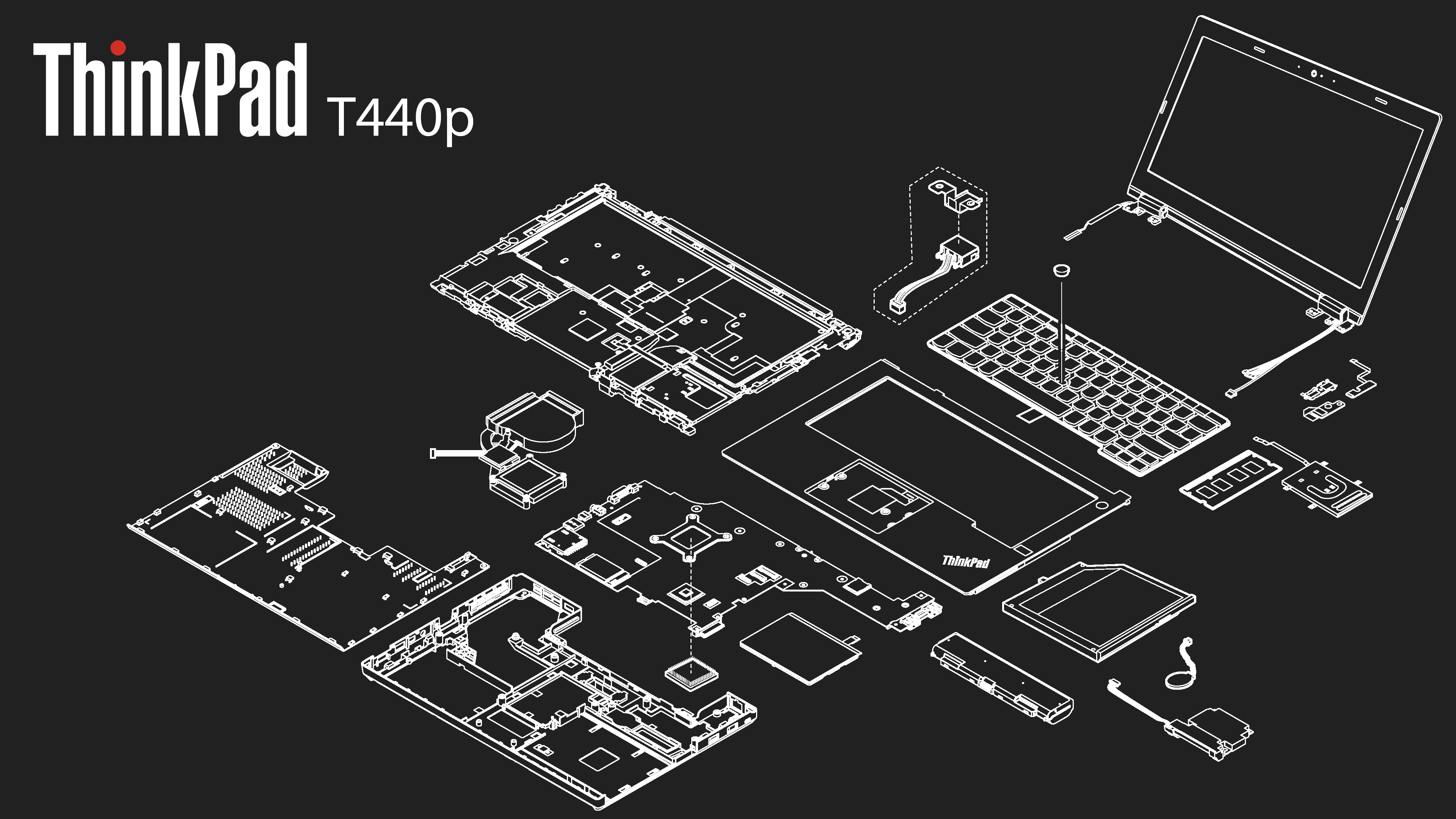 3840x2160 Exploded ThinkPad T440p wallpaper
