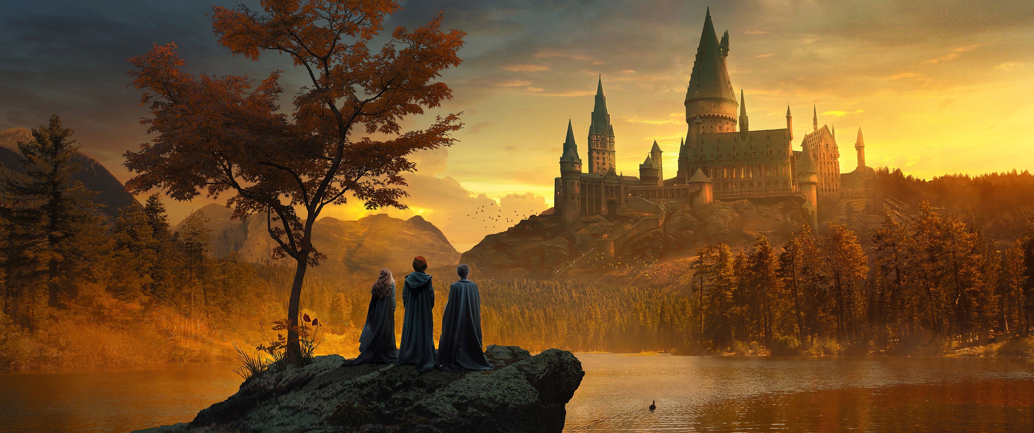 3440x1440 Hogwarts Wallpaper 4K, Harry Potter, Hermione Granger