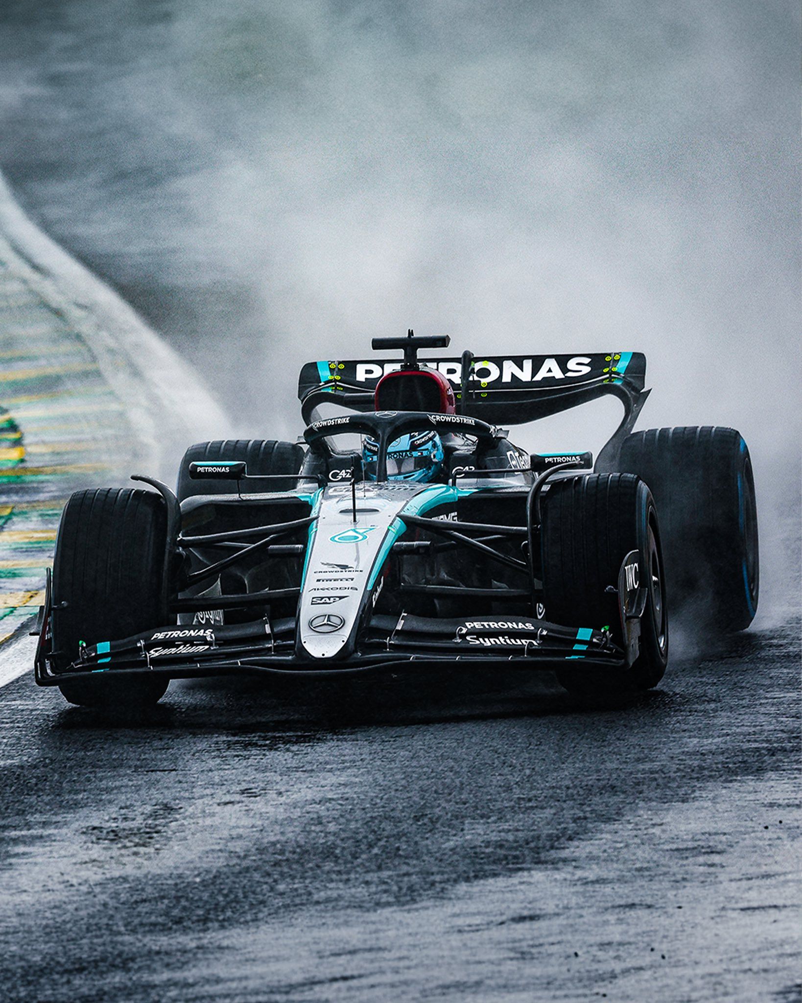 1638x2048 Mercedes AMG Petronas F1 Team George And Lewis Finish P4 And P10 In A Weather Affected São Paulo GP