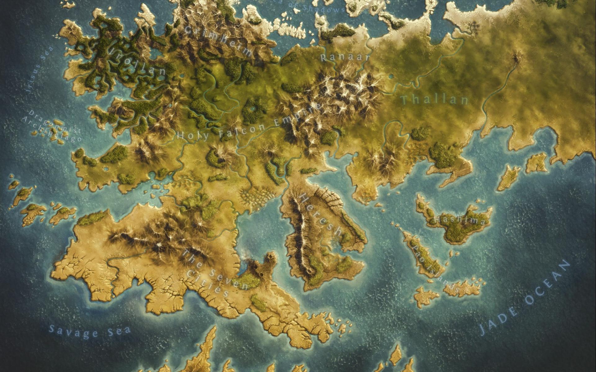 1920x1200 Fantasy Map Wallpaper