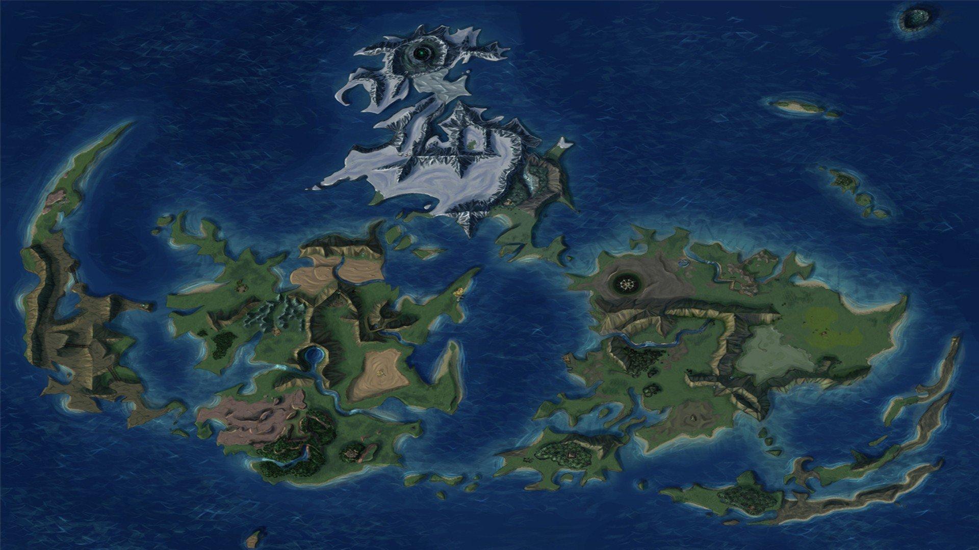 1920x1080 Fantasy Map Wallpaper