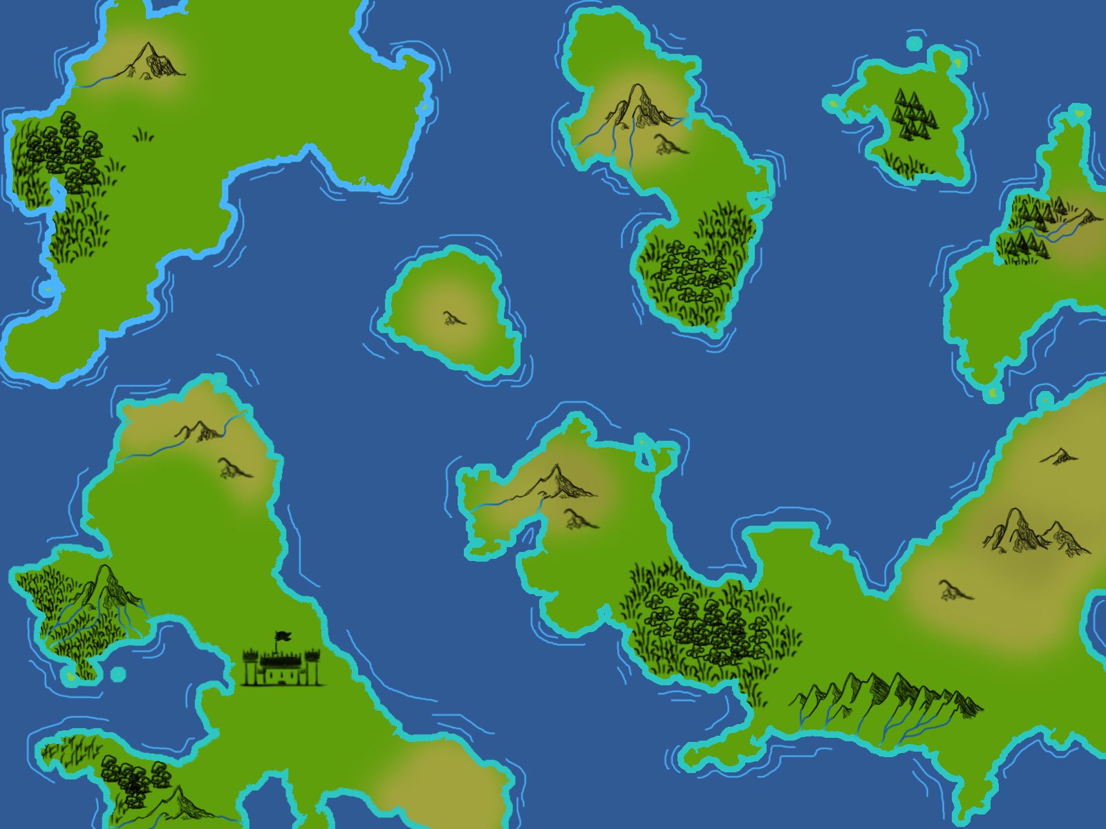 1600x1200 Fantasy World Map
