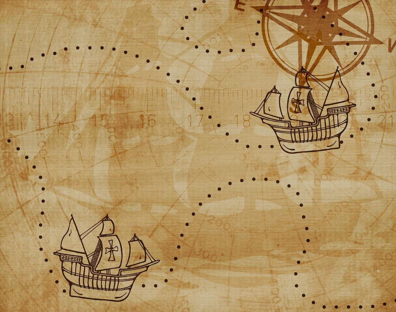 1280x1007 Pirate Map Wallpaper