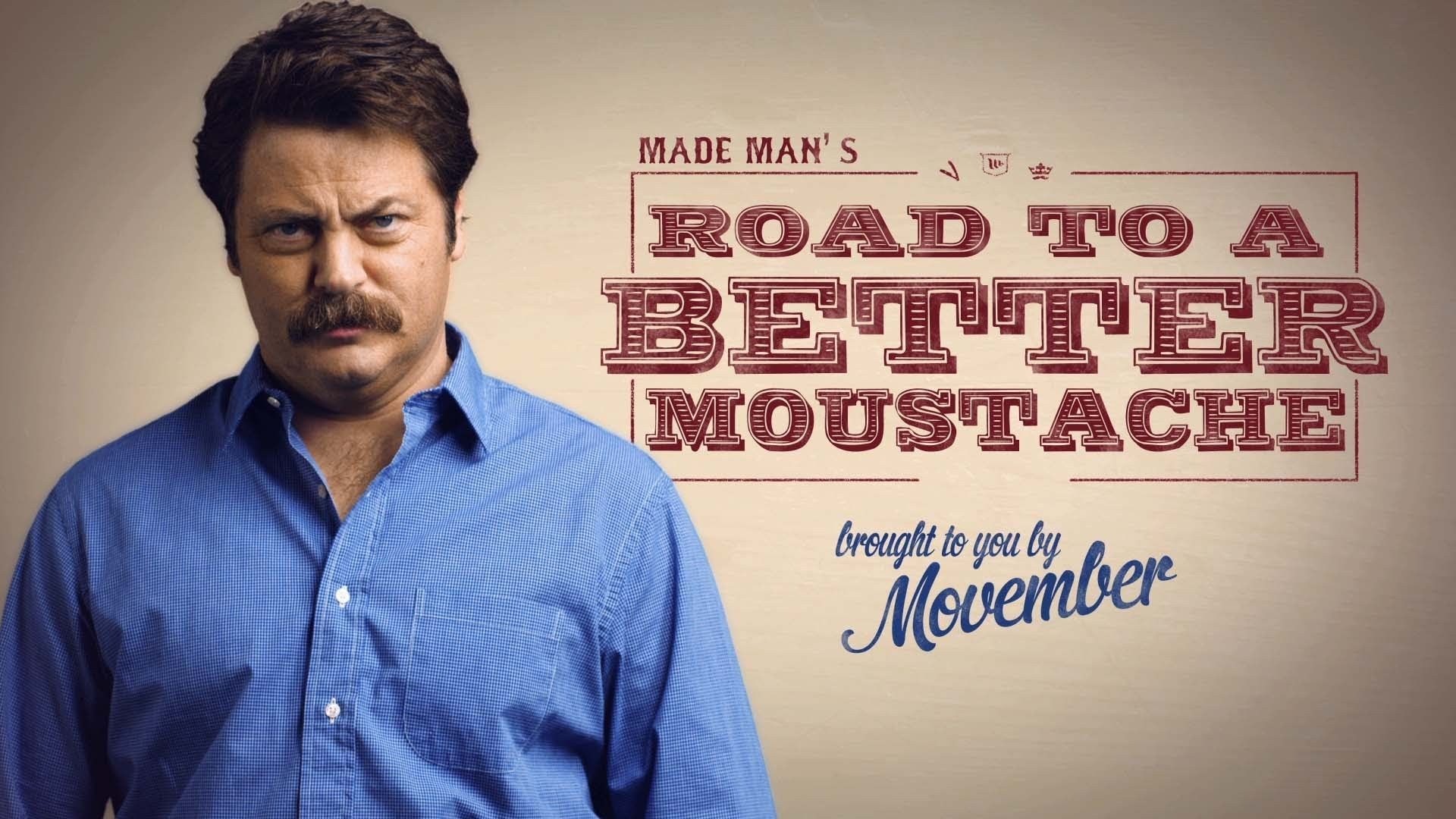 1920x1080 Nick Offerman, Movember, Moustache Wallpaper HD / Desktop and Mobile Background