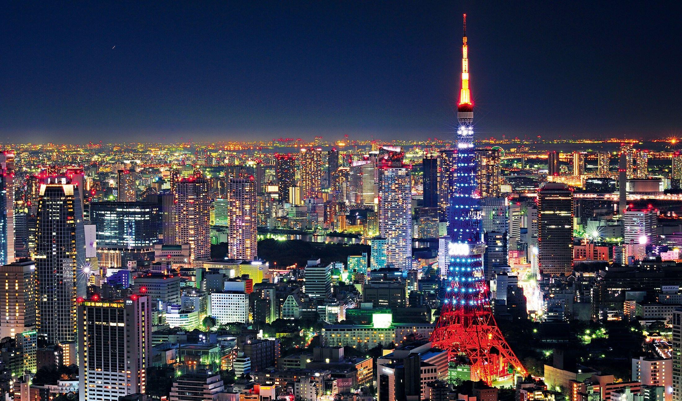 2200x1294 Tòa nhà chọc trời: Tháp chính Thành phố Tokyo Phong cảnh Nhật Bản Kushu Nhật Bản