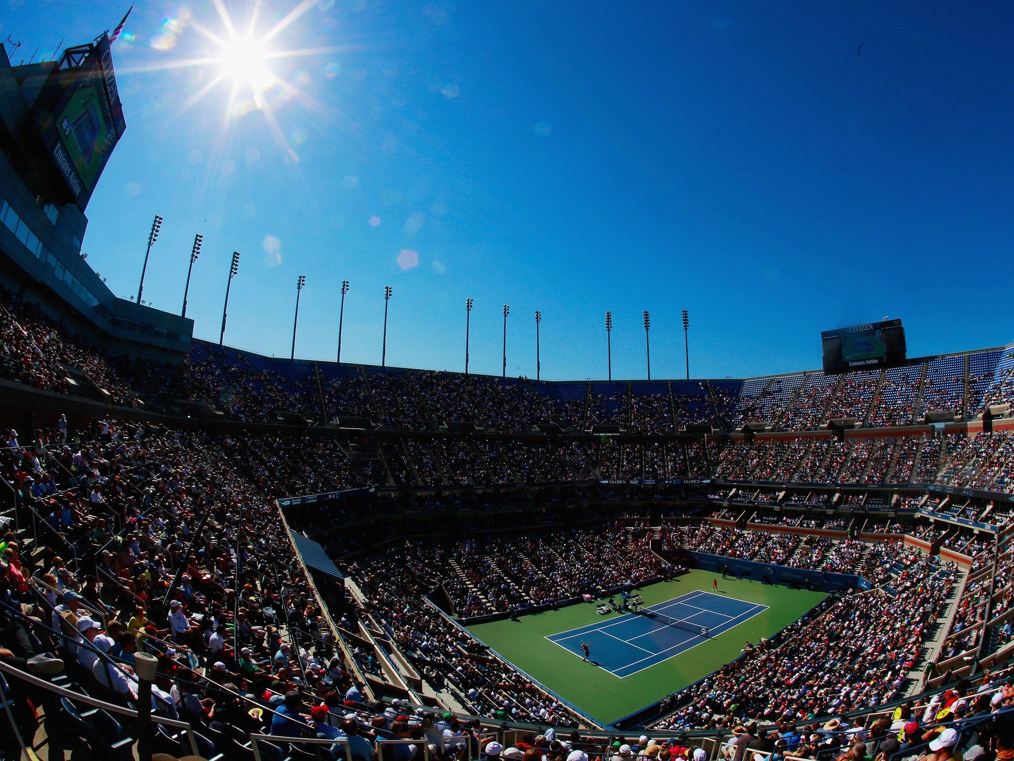 2048x1536 US Open 2015 order of play: Novak Djokovic and Serena Williams in action on Wednesday