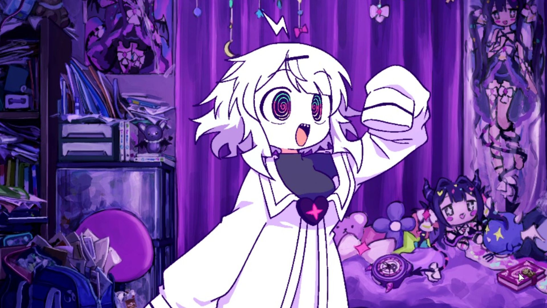 1920x1080 I'm going gaga for this rhythm game where a psychotic anime girl is trying to convert me to the ways of her 2D waifu one deranged song at a time