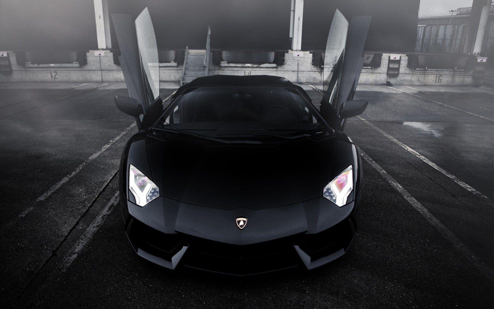 1680x1050 Front Lamborghini Aventador Black Doors Parking HD Wallpaper. All