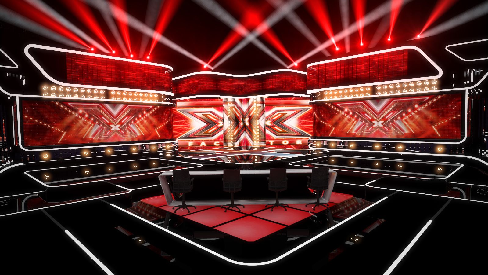 1600x900 TV Set Design. The X factor russian concept (7). Image - Behance