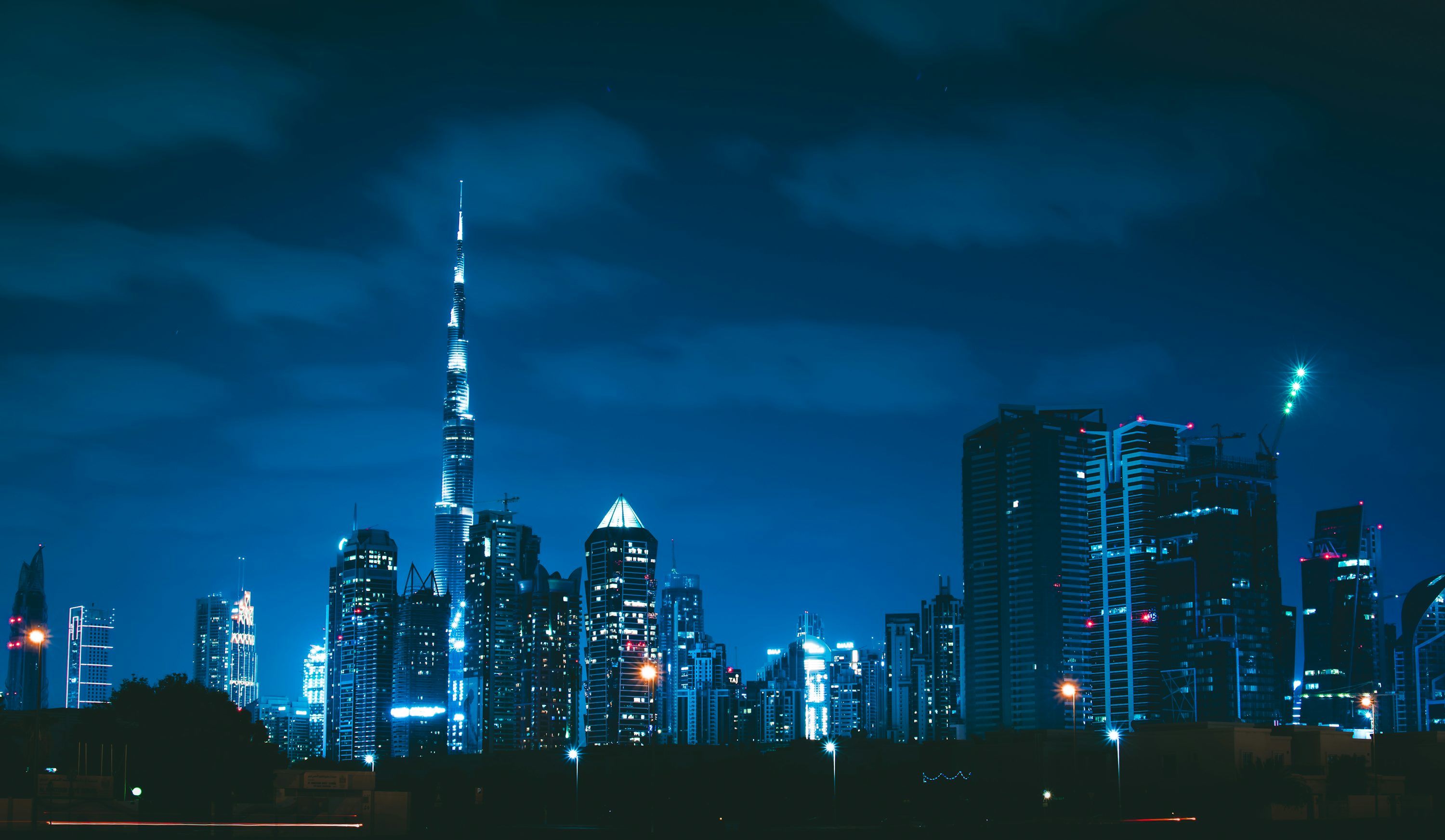 3000x1745 Blue City Picture. Download Free Image