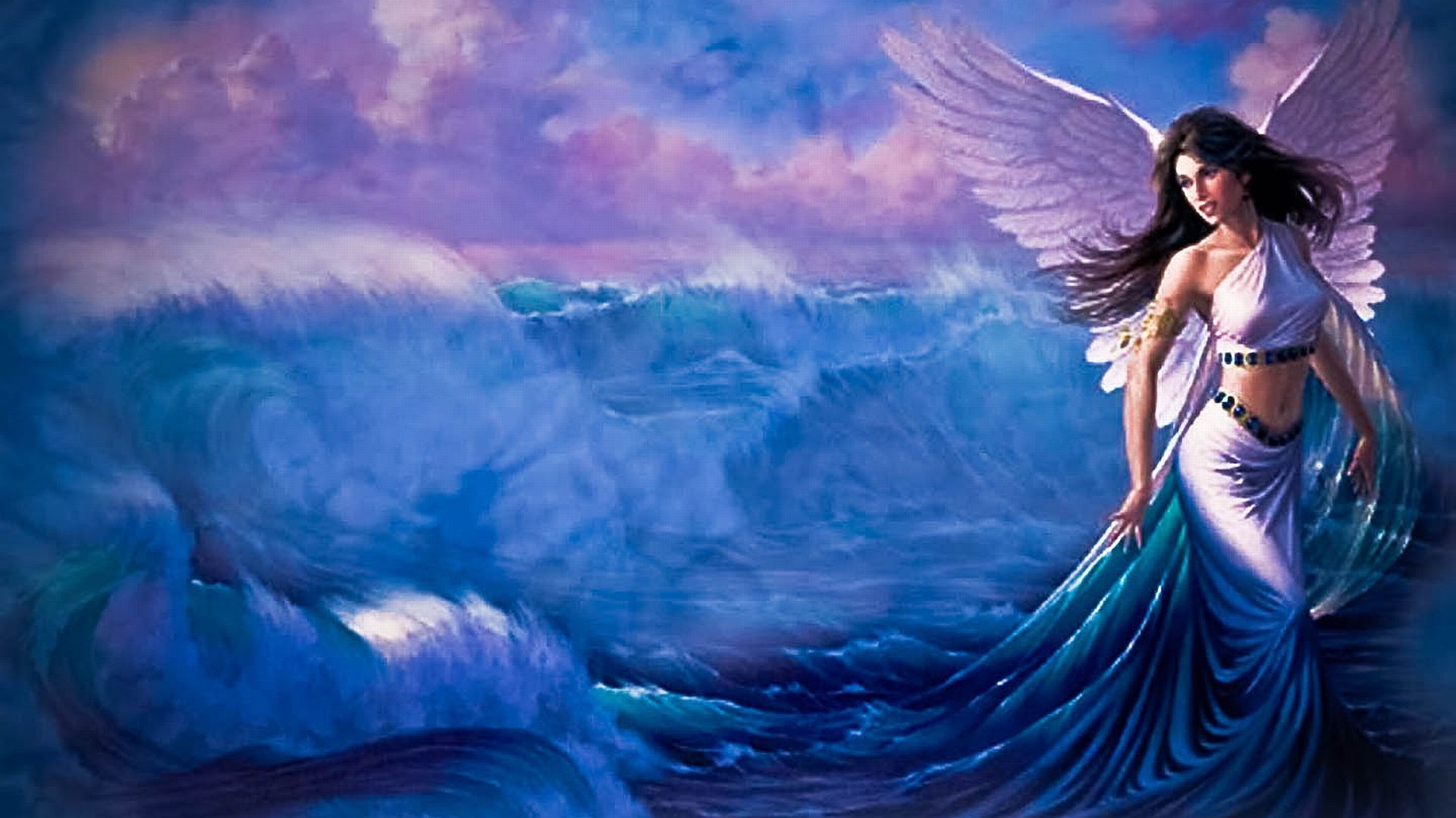 1920x1080 Fantasy Angel HD Wallpaper: Elysian Waves by Jonathon Earl Bowserx1080