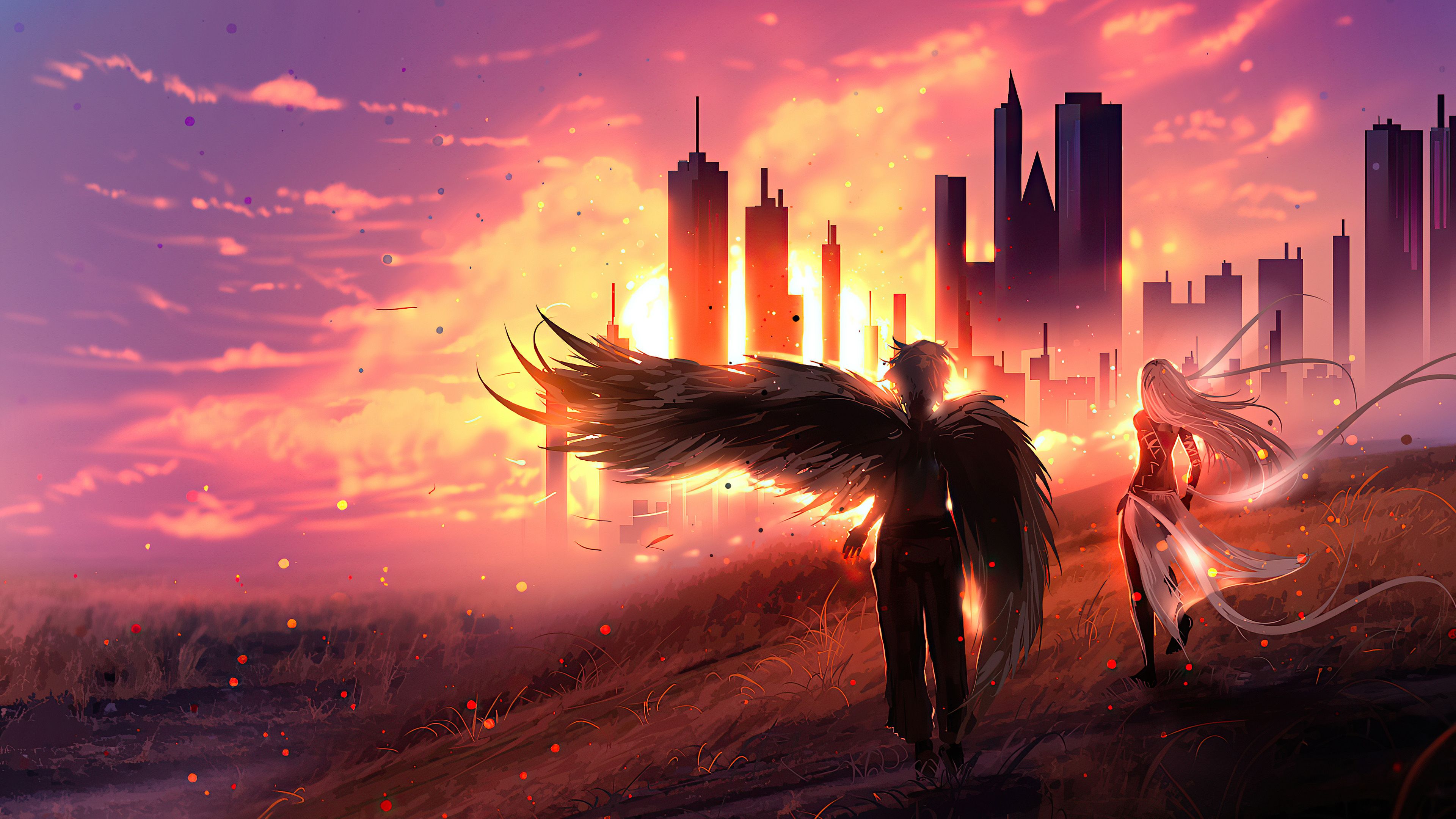 3840x2160 Fantasy Angel 4K HD Wallpaper