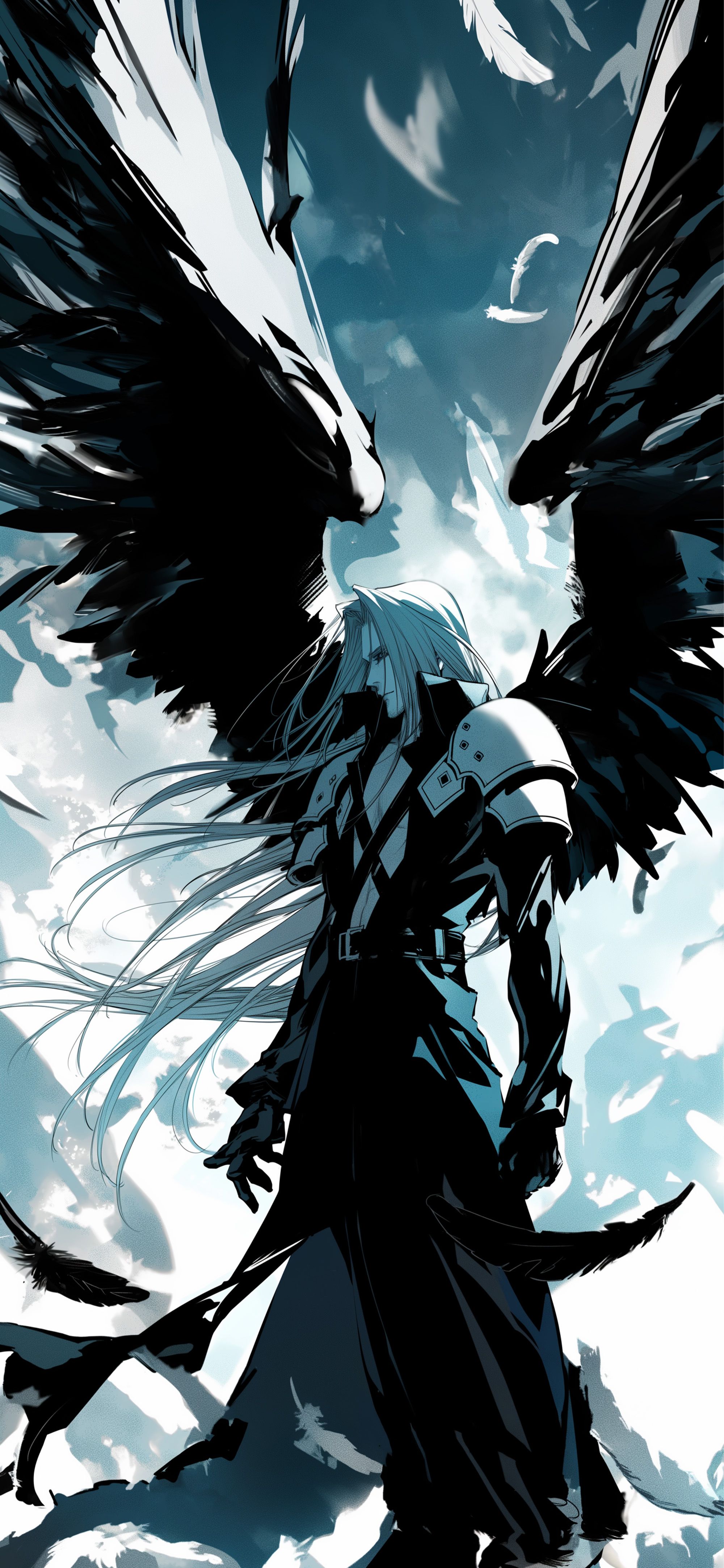 2000x4329 Sephiroth Angel Wing Light Flare Final Fantasy Wallpaper iPhone
