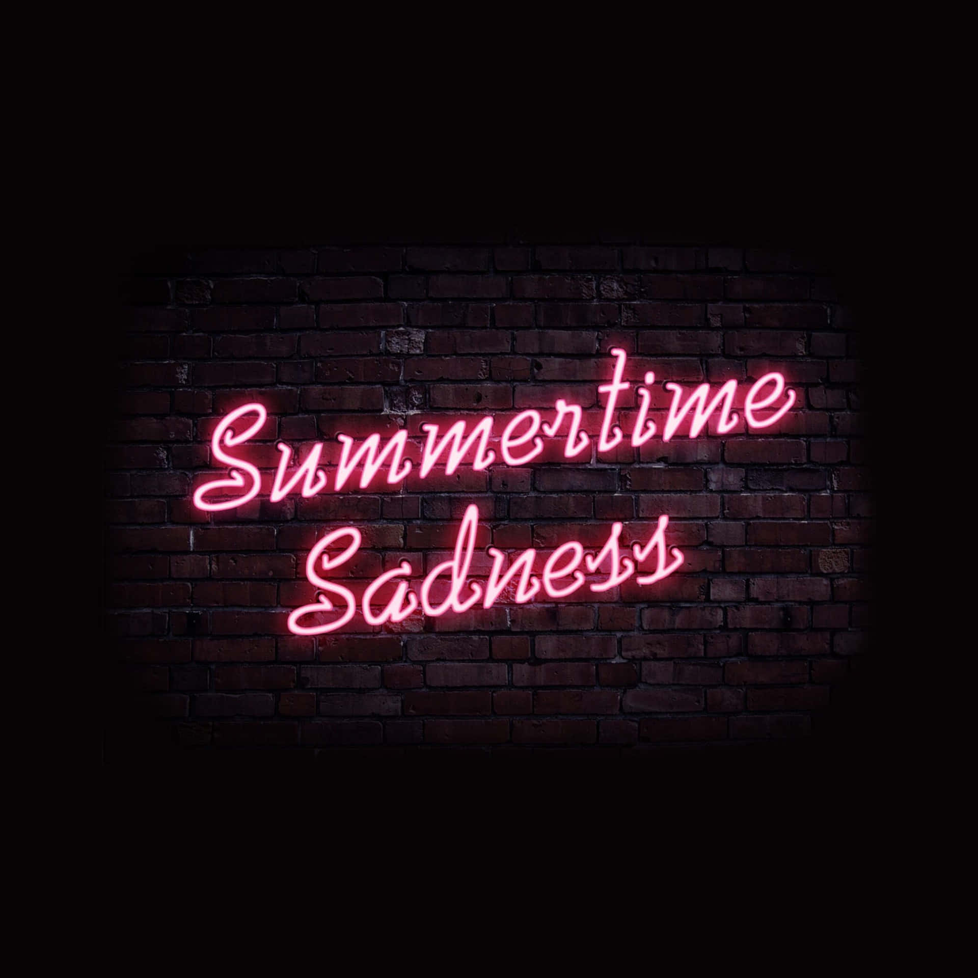 1920x1920 Download Cute Neon Pink Summertime Sadness Sign Wallpaper