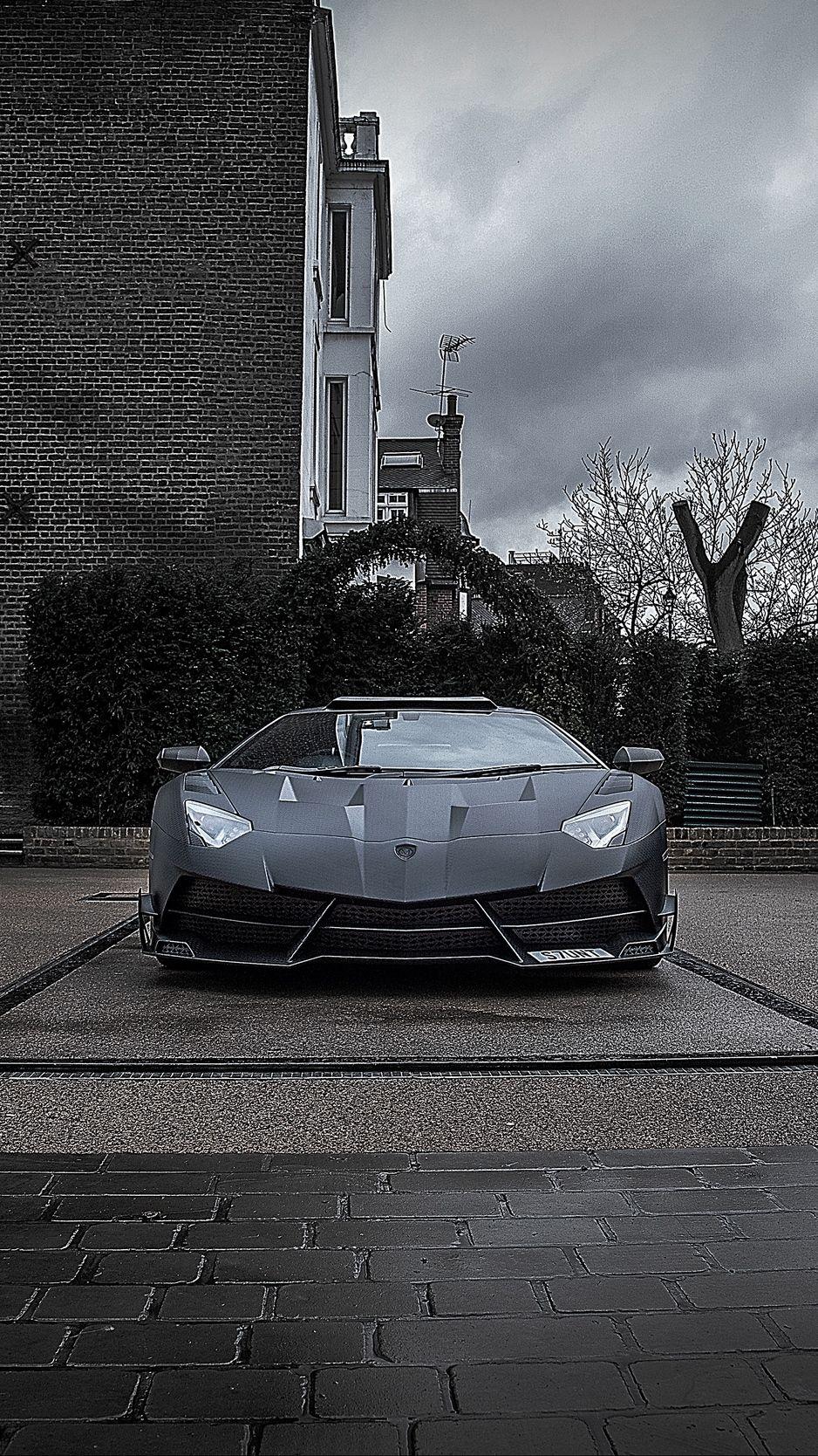 938x1668 Download wallpaper 938x1668 mansory, lamborghini, aventador, black
