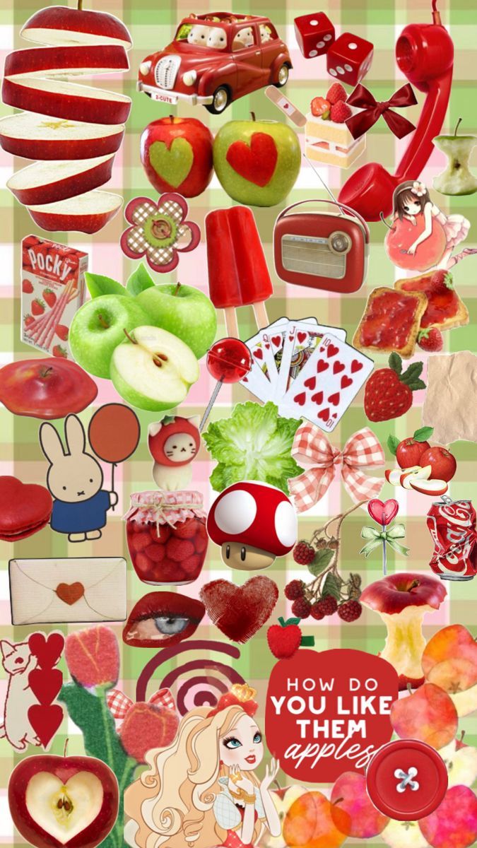675x1200 Apple aesthetic collage twee