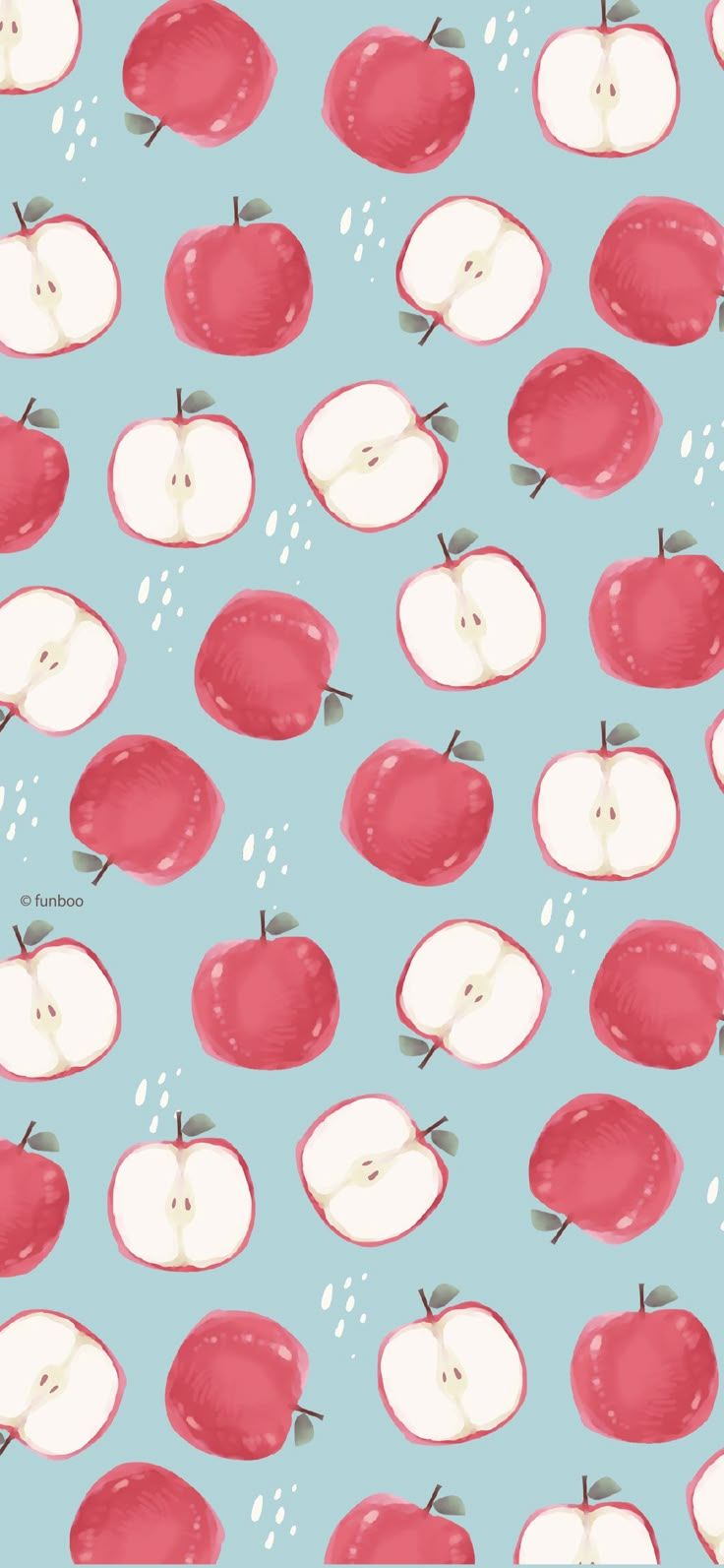 736x1593 Cute Apple Pattern Phone Case
