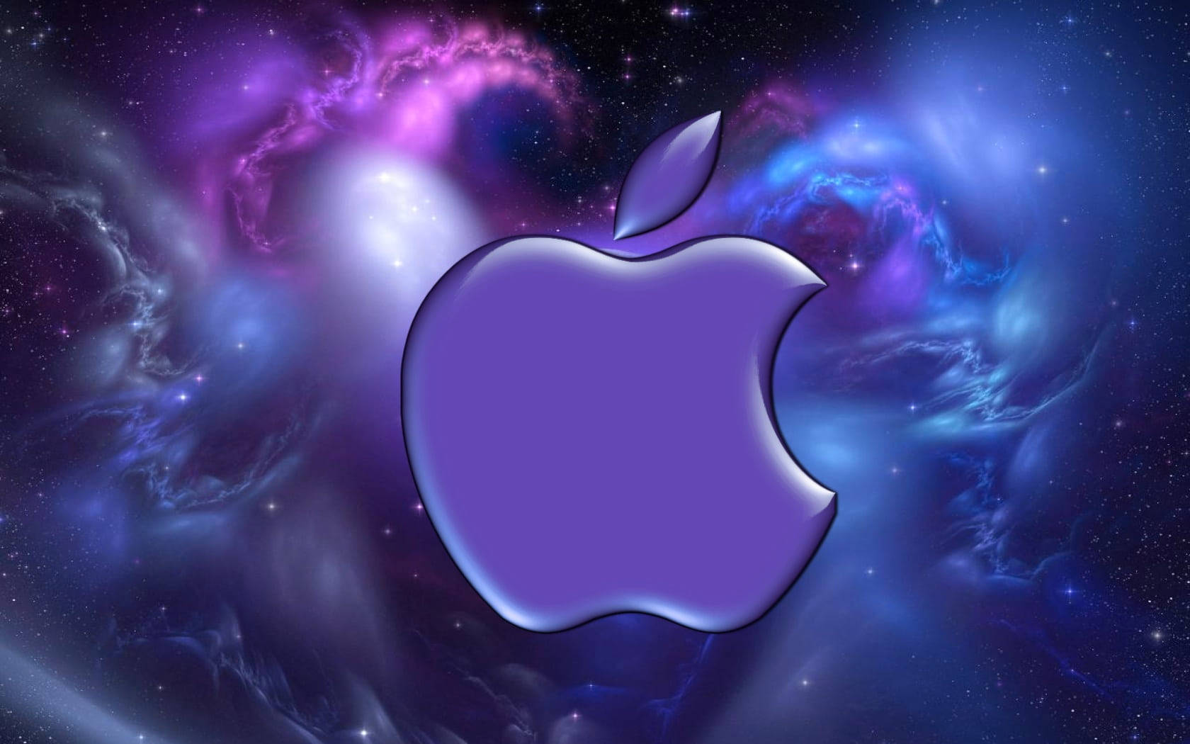1680x1050 Download Black And Purple Aesthetic Galaxy Apple Wallpaper