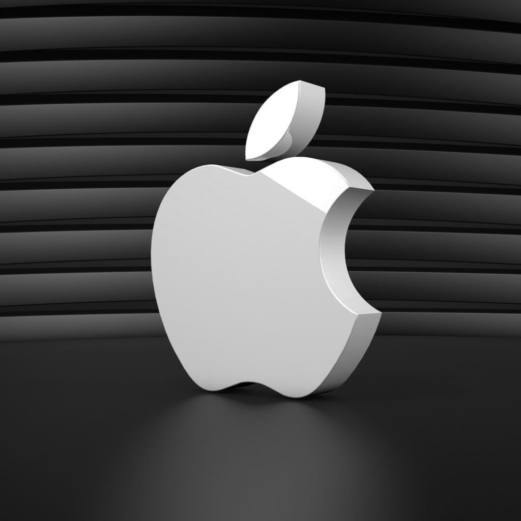 1024x1024 Apple Logo iPad Wallpaper Free Download