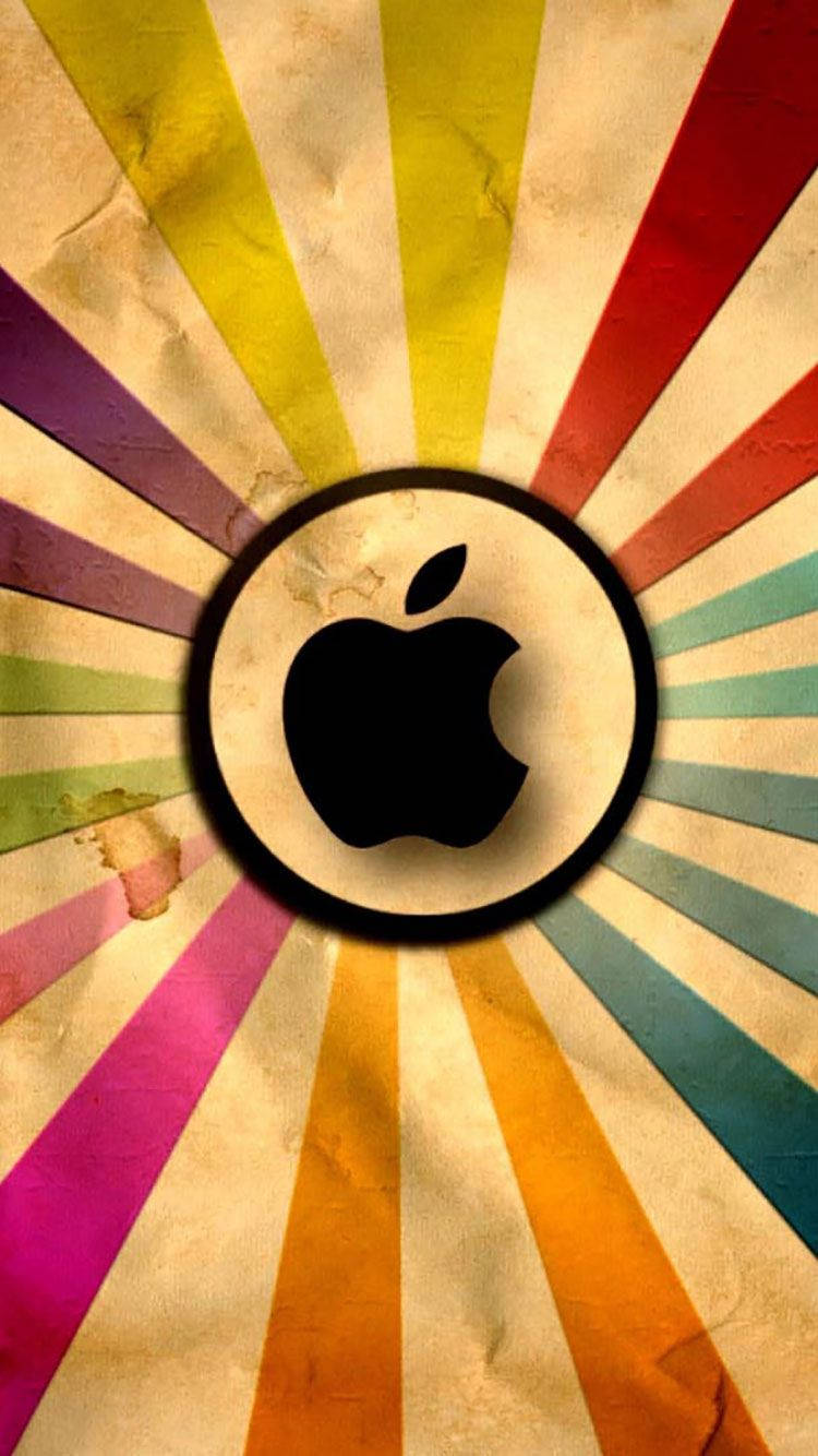 750x1334 Download Apple Logo Retro Aesthetic iPhone Wallpaper