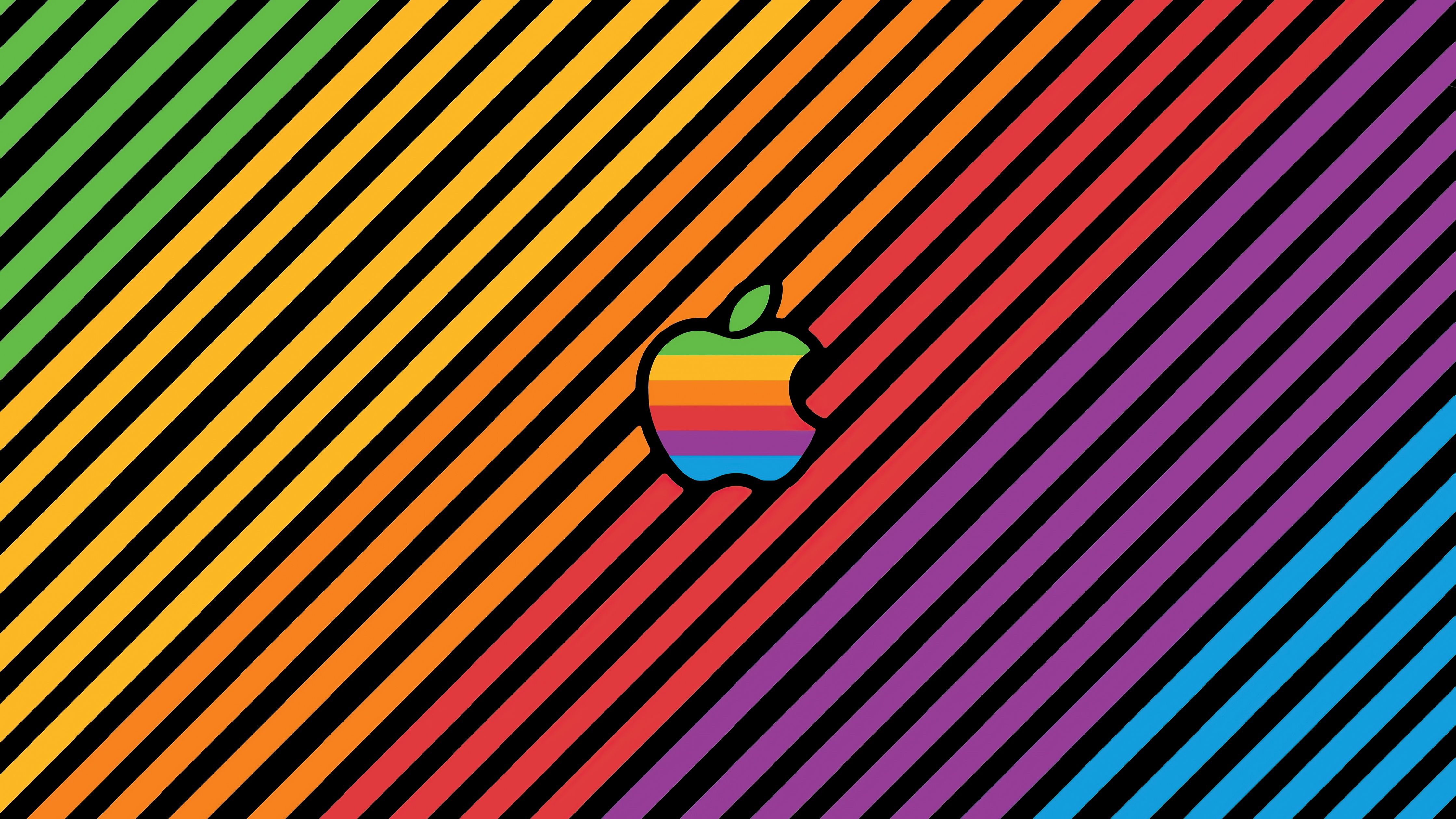 4480x2520 Apple Wallpaper 4K, Multicolor, Stripes, Colorful