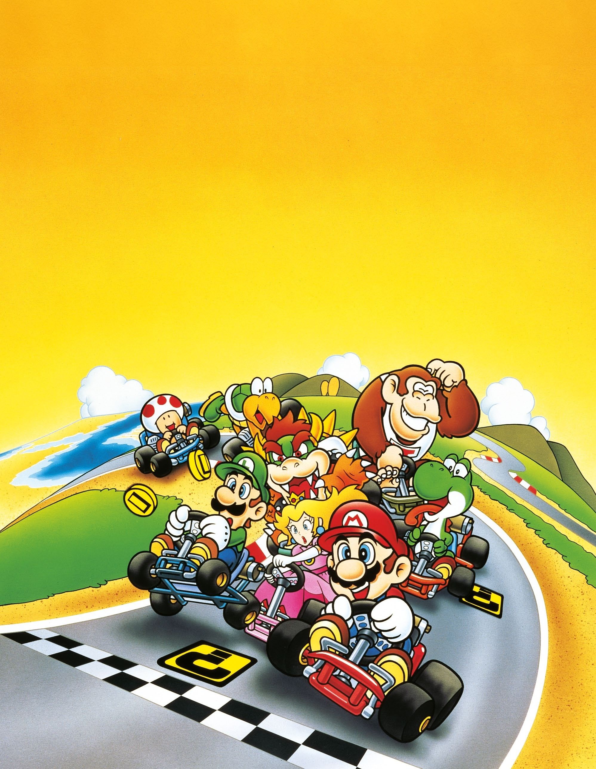 1997x2577 Wallpaper Super Mario Kart Super Nes Super Mario Kart HD Wallpaper