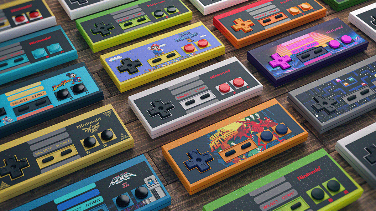 1200x675 4K NES 3D controllers Wallpaper - Behance