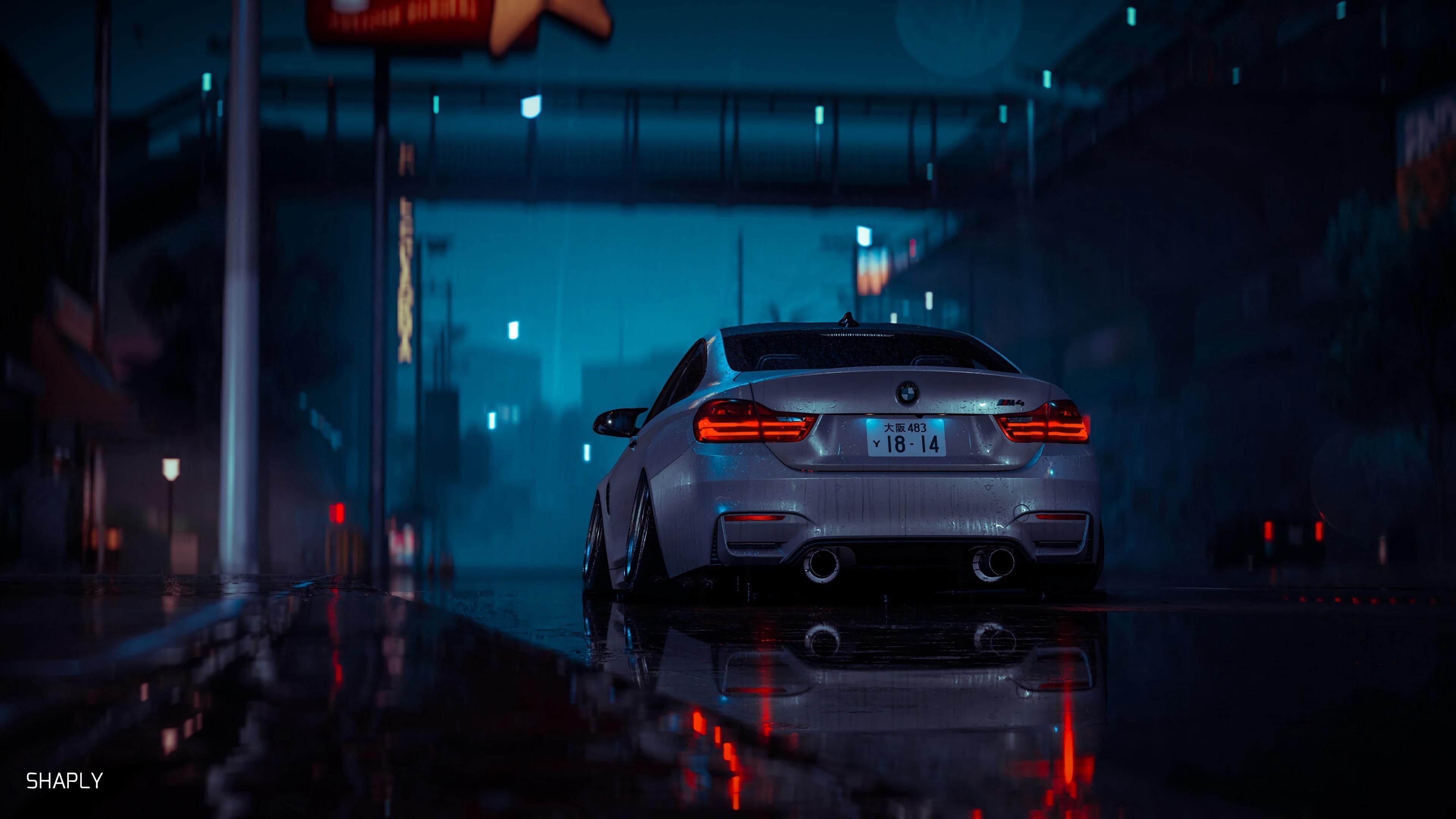 3840x2160 BMW Night Wallpaper