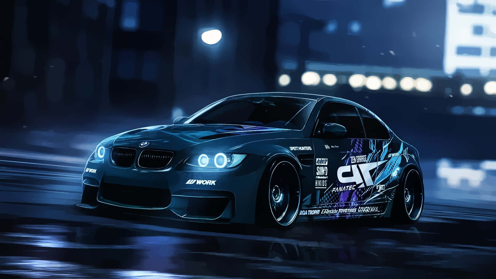 1920x1080 Download Iconic BMW at night Wallpaper
