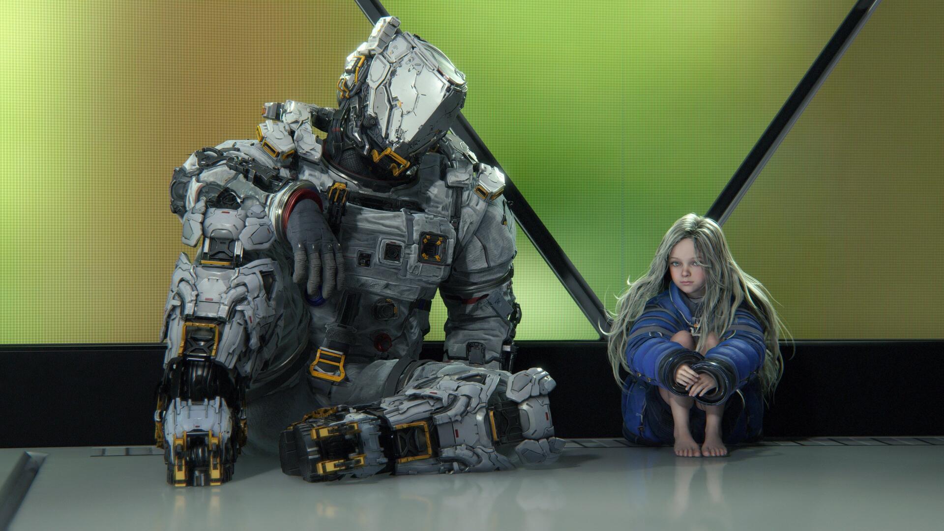 1920x1080 Pragmata 4K: Mechanized Guardian & Girl