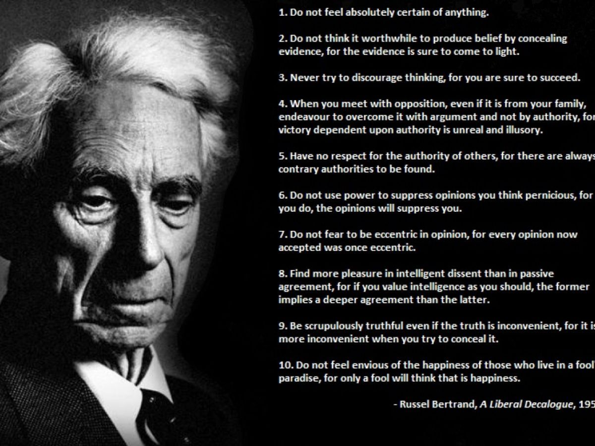 1200x900 Bertrand Russell's Ten Commandments