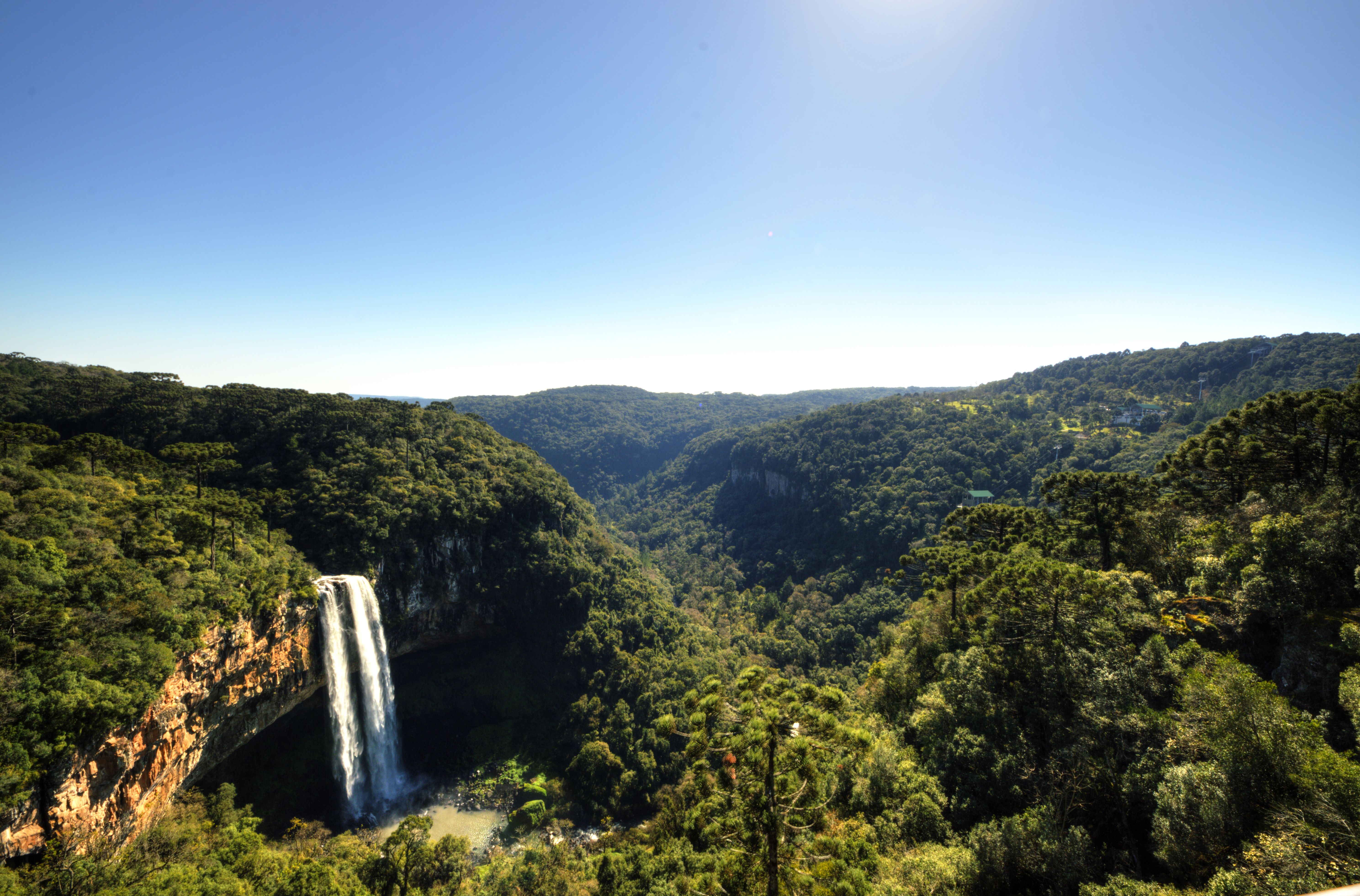 5953x3924 Caracol Falls: Stunning 4K Ultra HD Brazilian Forest Waterfall Landscapex3924