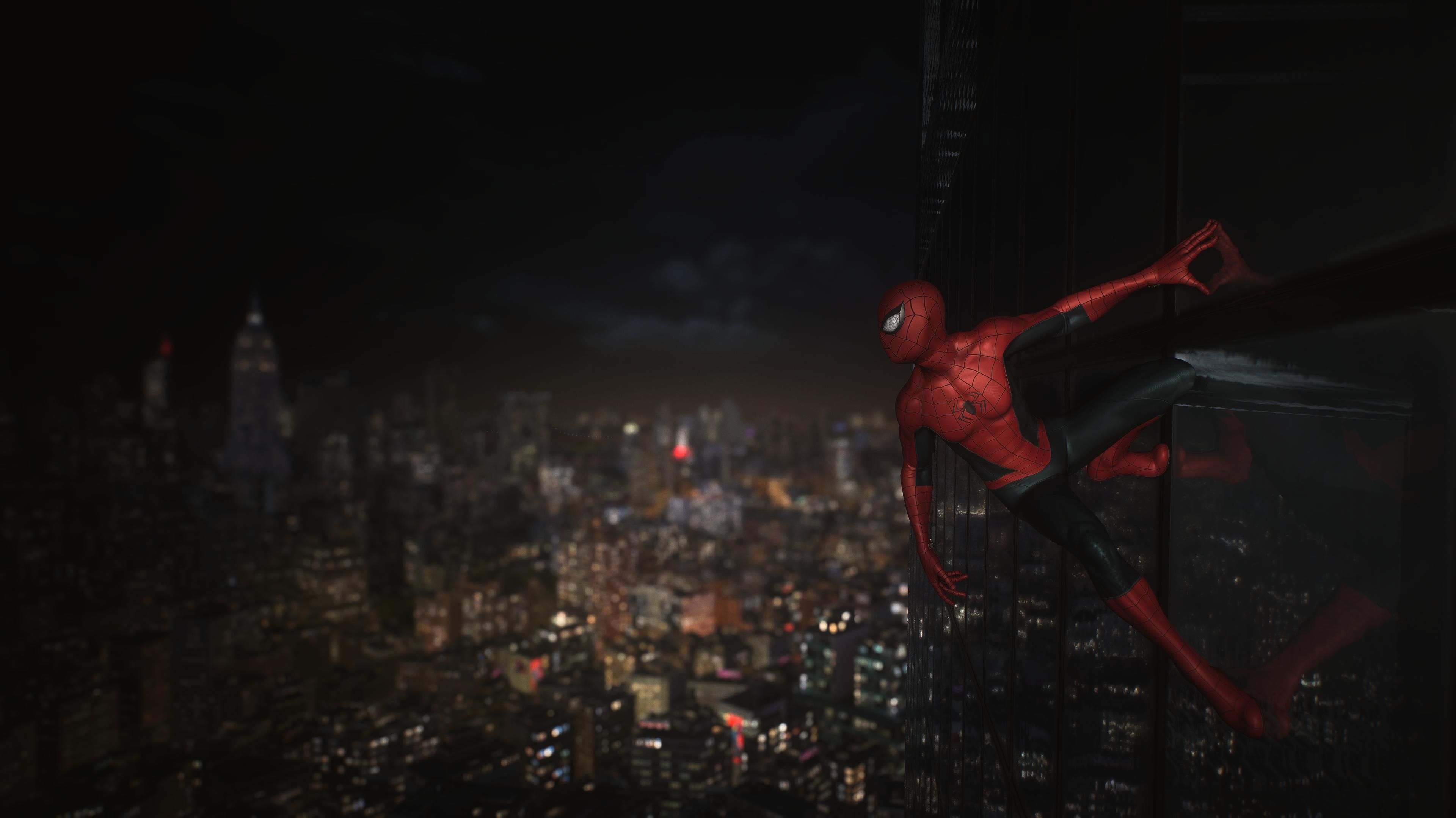 3840x2160 Spider Man Night Wallpaper
