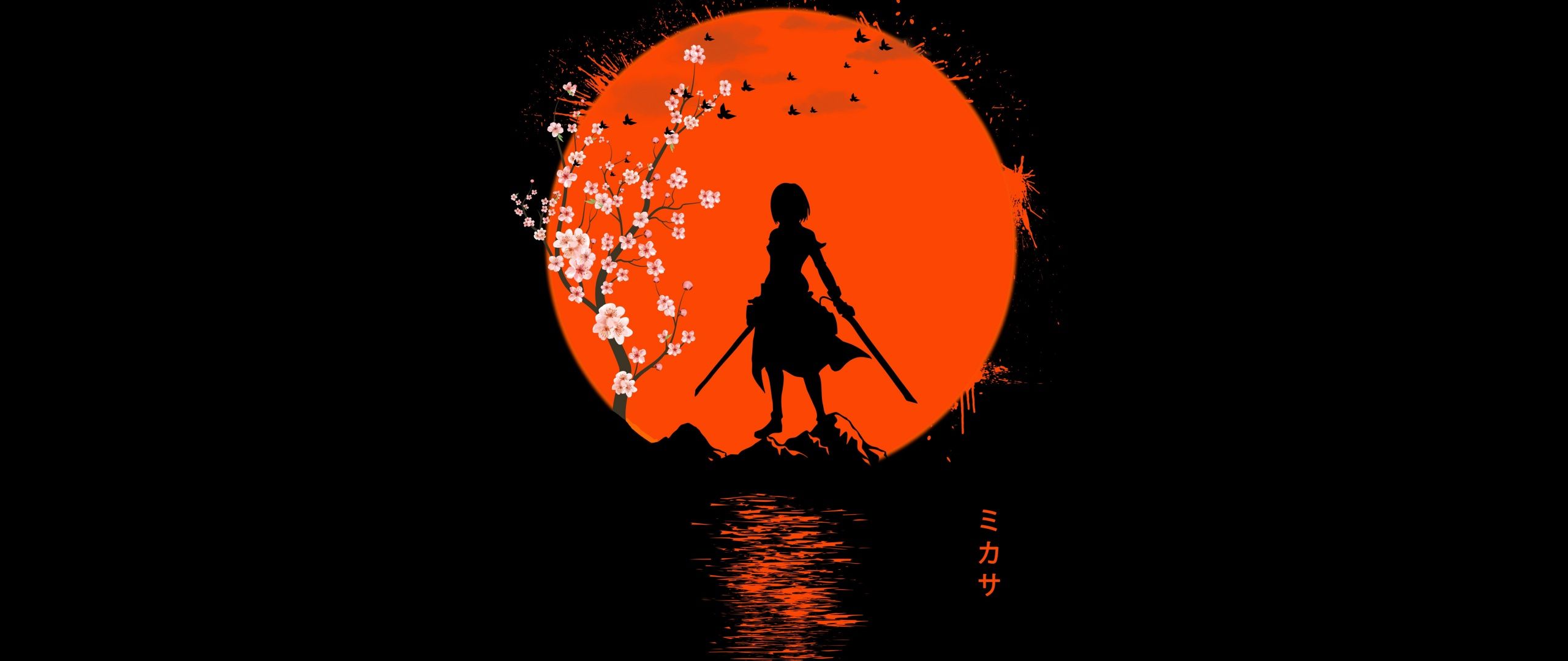 2560x1080 Mikasa Ackerman Wallpaper 4K, AMOLED, Attack on Titan