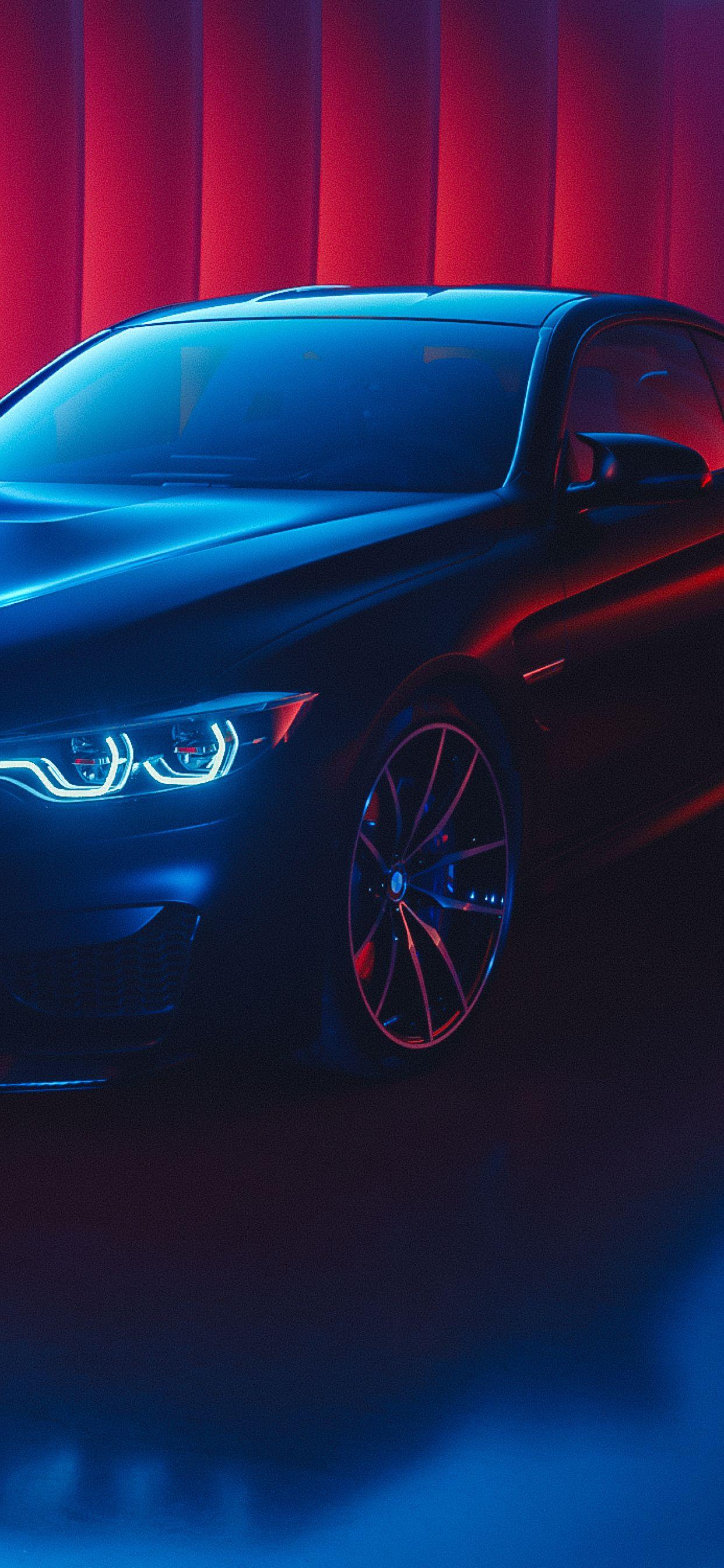 1242x2688 BMW M4 Neon Color Art iPhone XS MAX Wallpaper, HD Cars