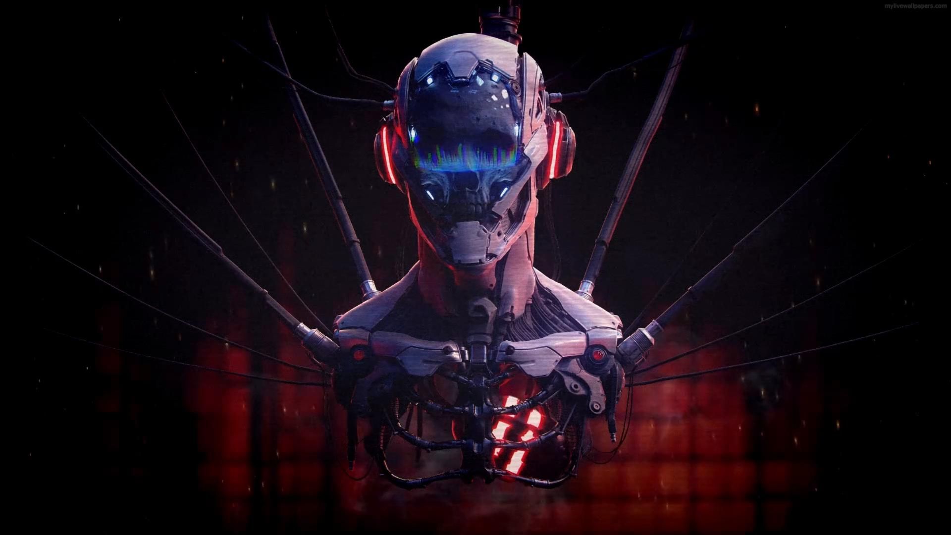 1920x1080 Skull Cyberpunk Live Wallpaper
