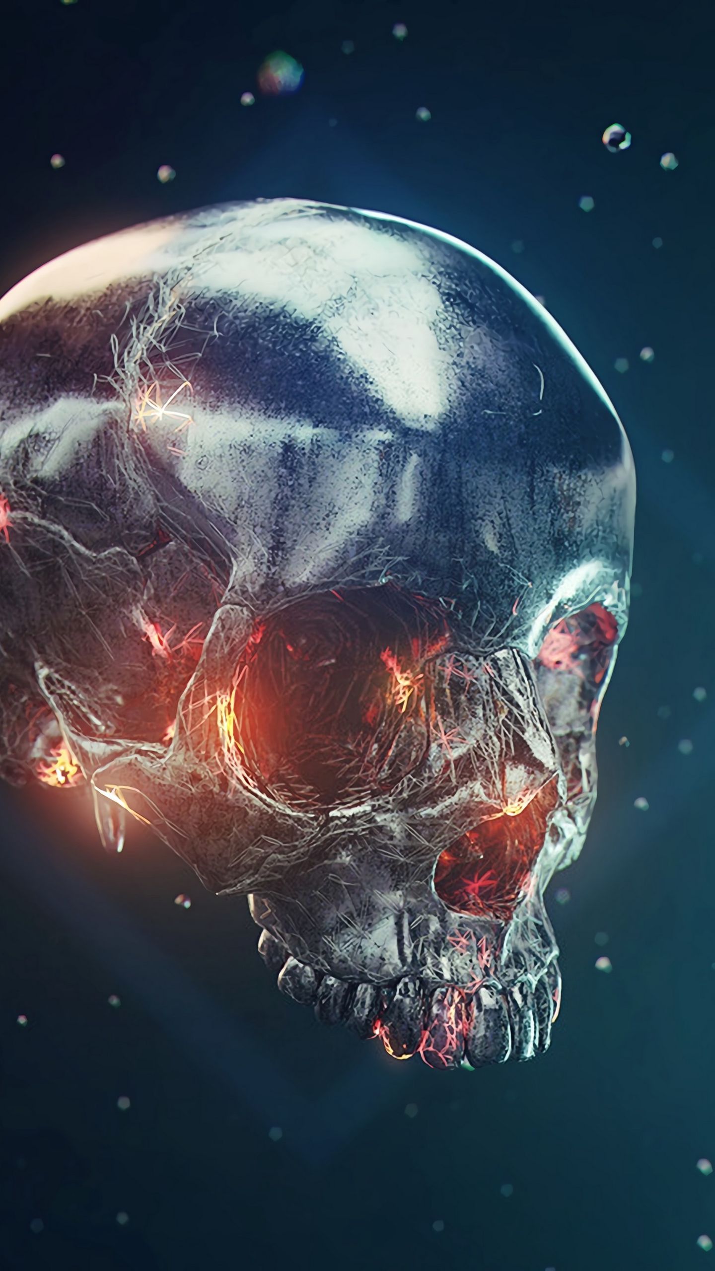 1440x2560 Download wallpaper 1440x2560 skull, form, cyberpunk, futurism qhd samsung galaxy s s edge, note, lg g4 HD background