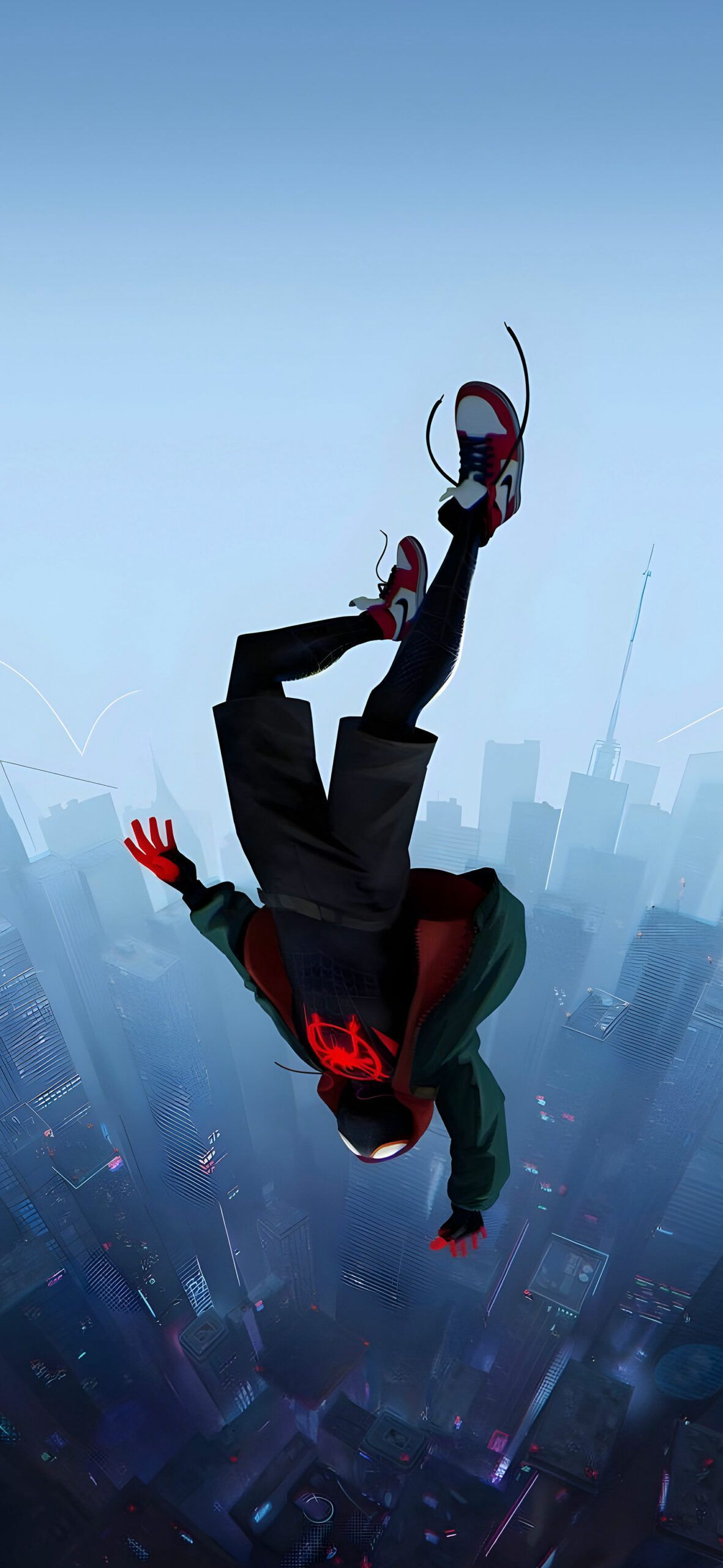 1181x2560 Spider Man Miles Morales In The Big City Wallpaper