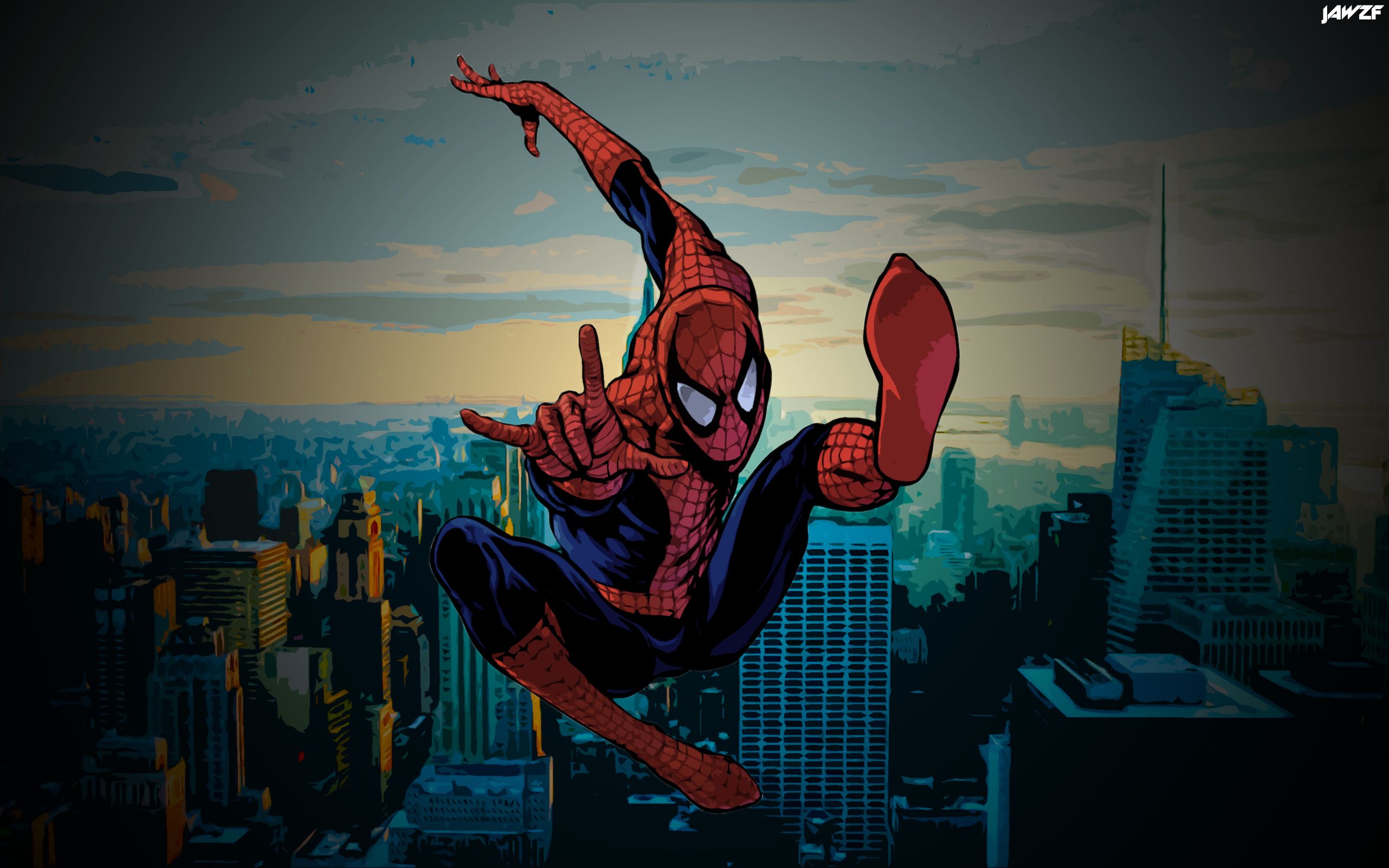 2560x1600 Wallpaper city, Marvel, amazing, Comics, animated, Peter Parker, Spiderman, jawzf for mobile and desktop, section фильмы, resolution 2560x1600