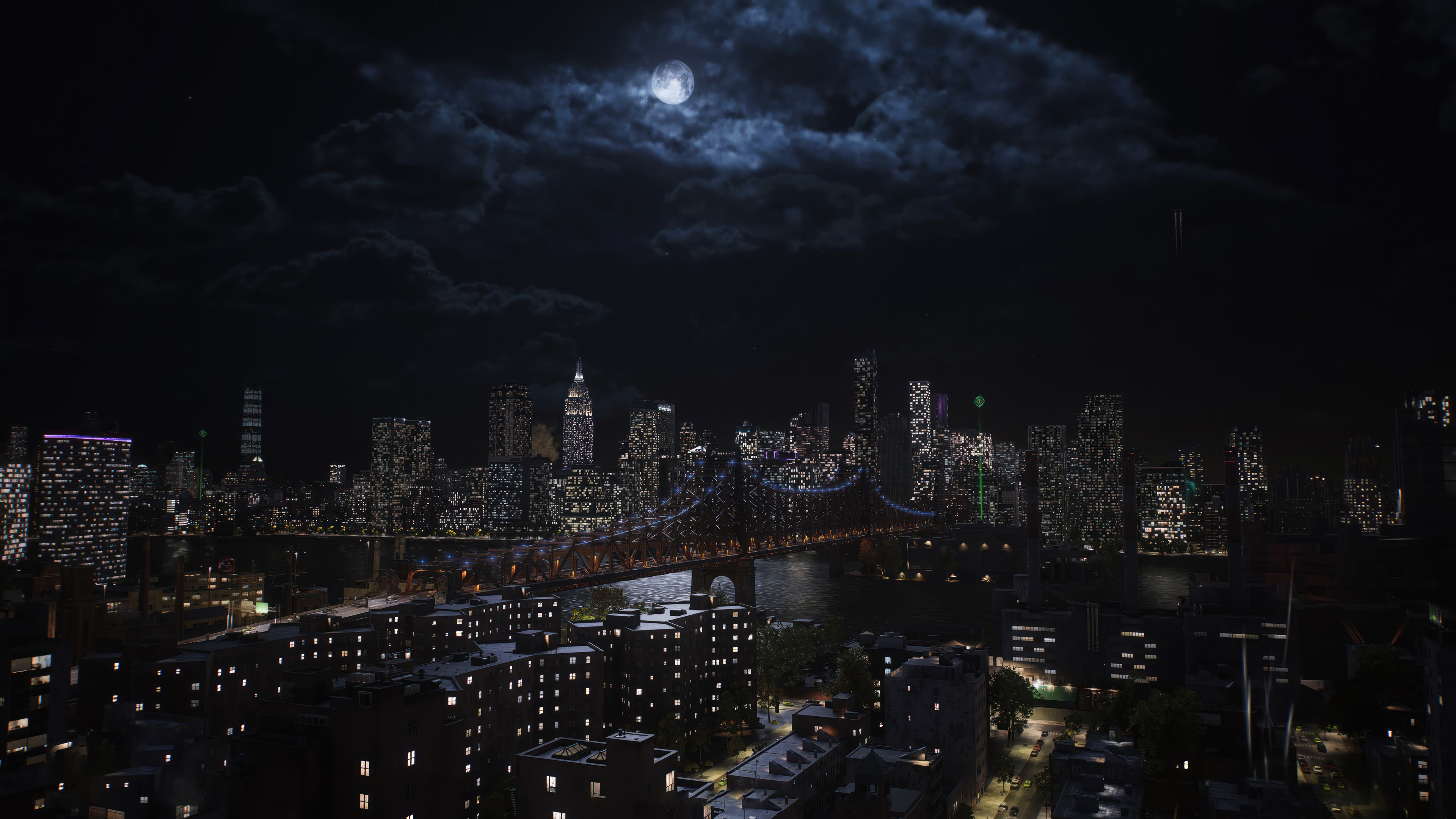 3840x2160 Marvel's Spider Man 2 Game City Scenery Wallpaper 4K HD PC M