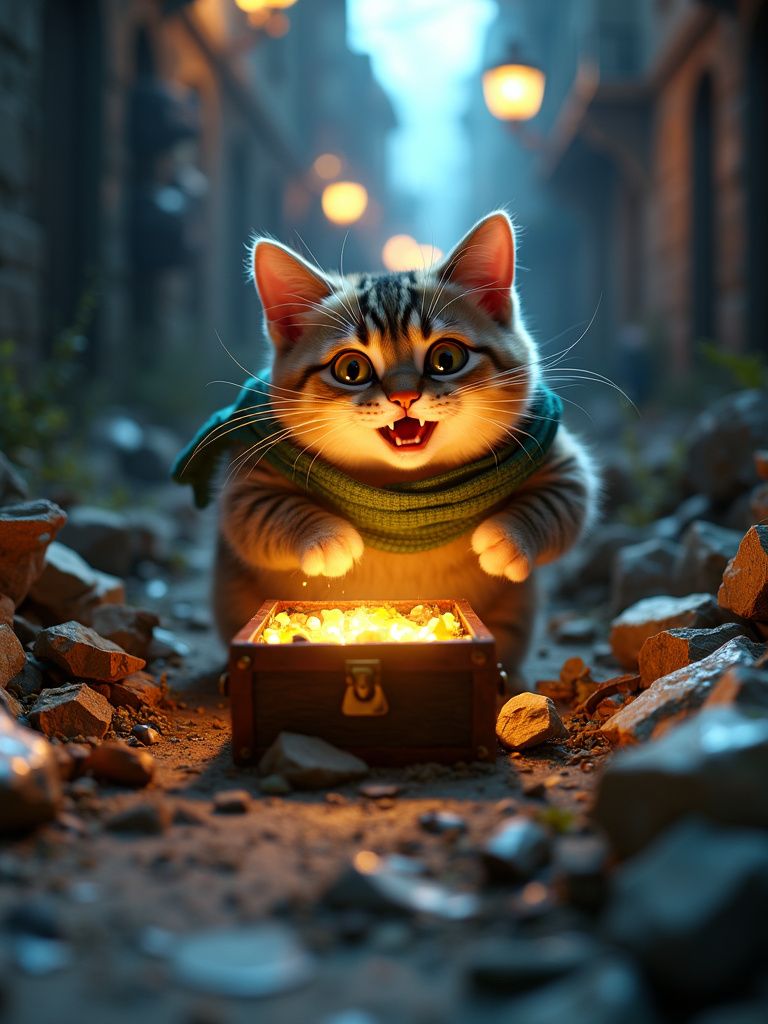 768x1024 AI Cats Wallpaper