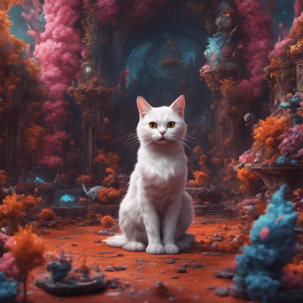 1024x1024 Cat AI Wallpaper