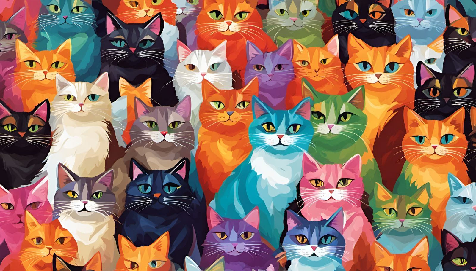 1600x914 Cat AI Wallpaper