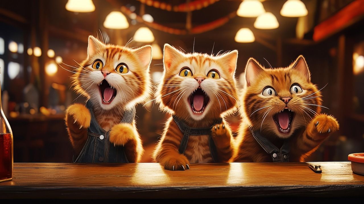 1280x717 Download Ai Generated Cats Kittens. Royalty Free Stock Illustration Image