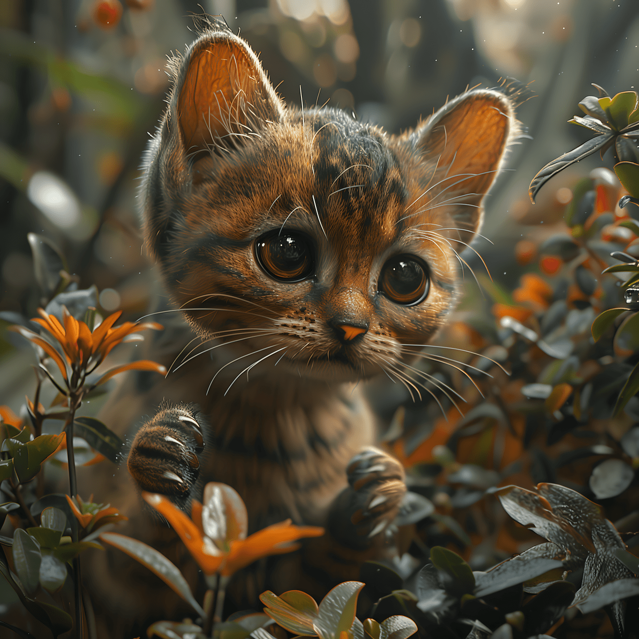 1280x1280 Download Ai Generated Pet Cat. Royalty Free Stock Illustration Image