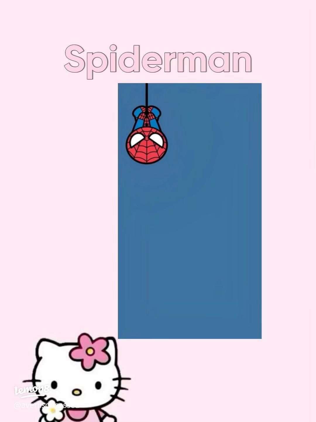 1080x1442 Cute & Aesthetic Matching Hello Kitty Spiderman Wallpaper