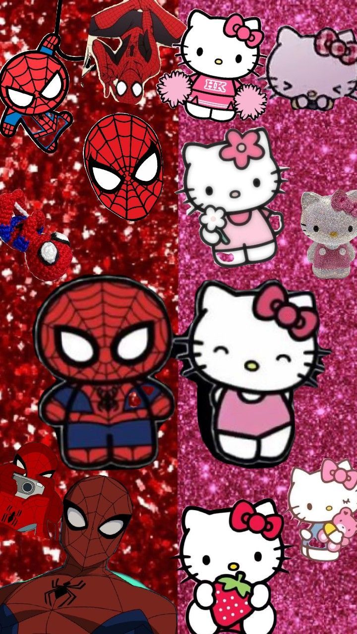 720x1280 spiderman +hello kitty =cuteness hope you like it